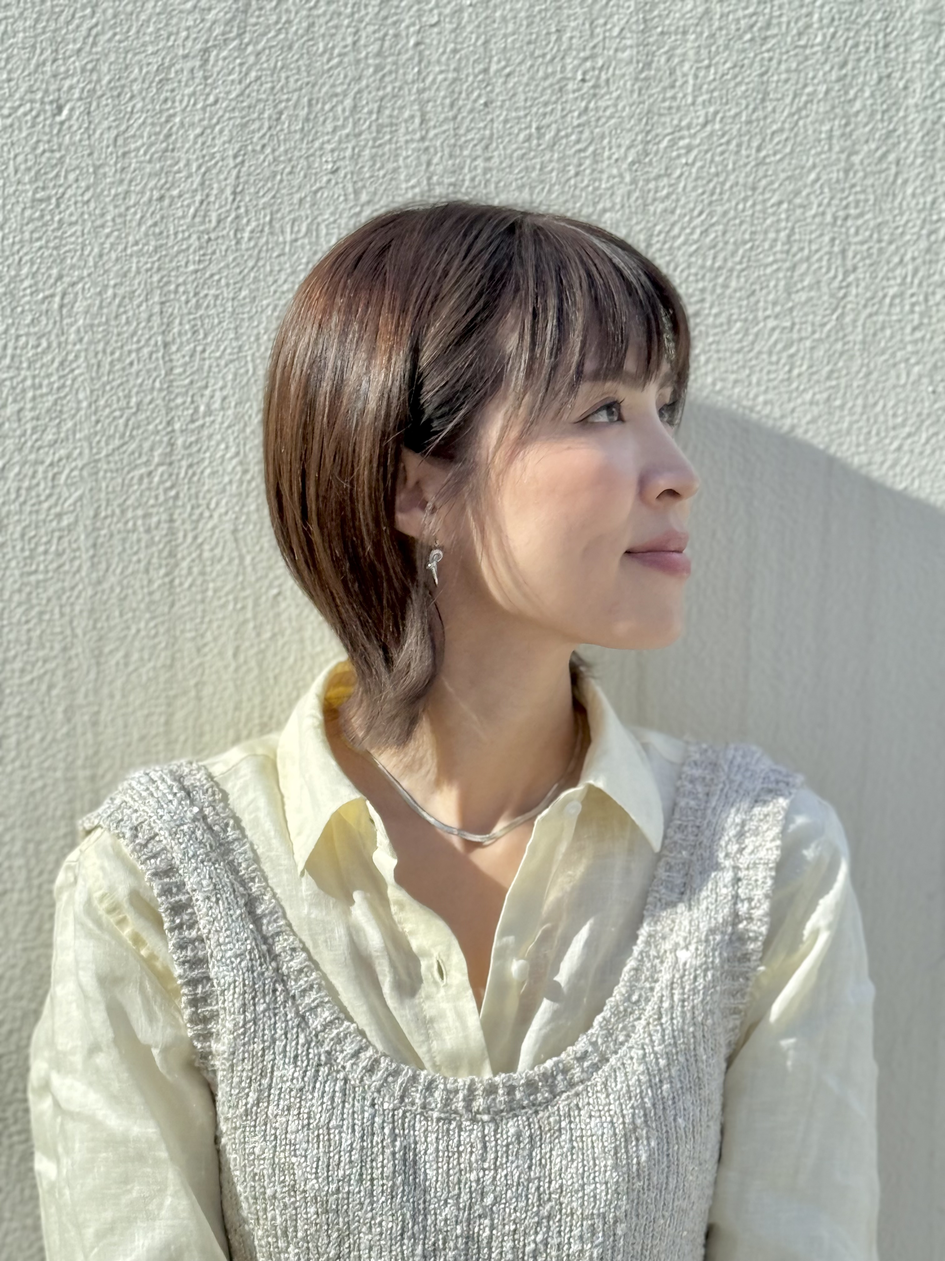 Sliver twist circle stainless earring