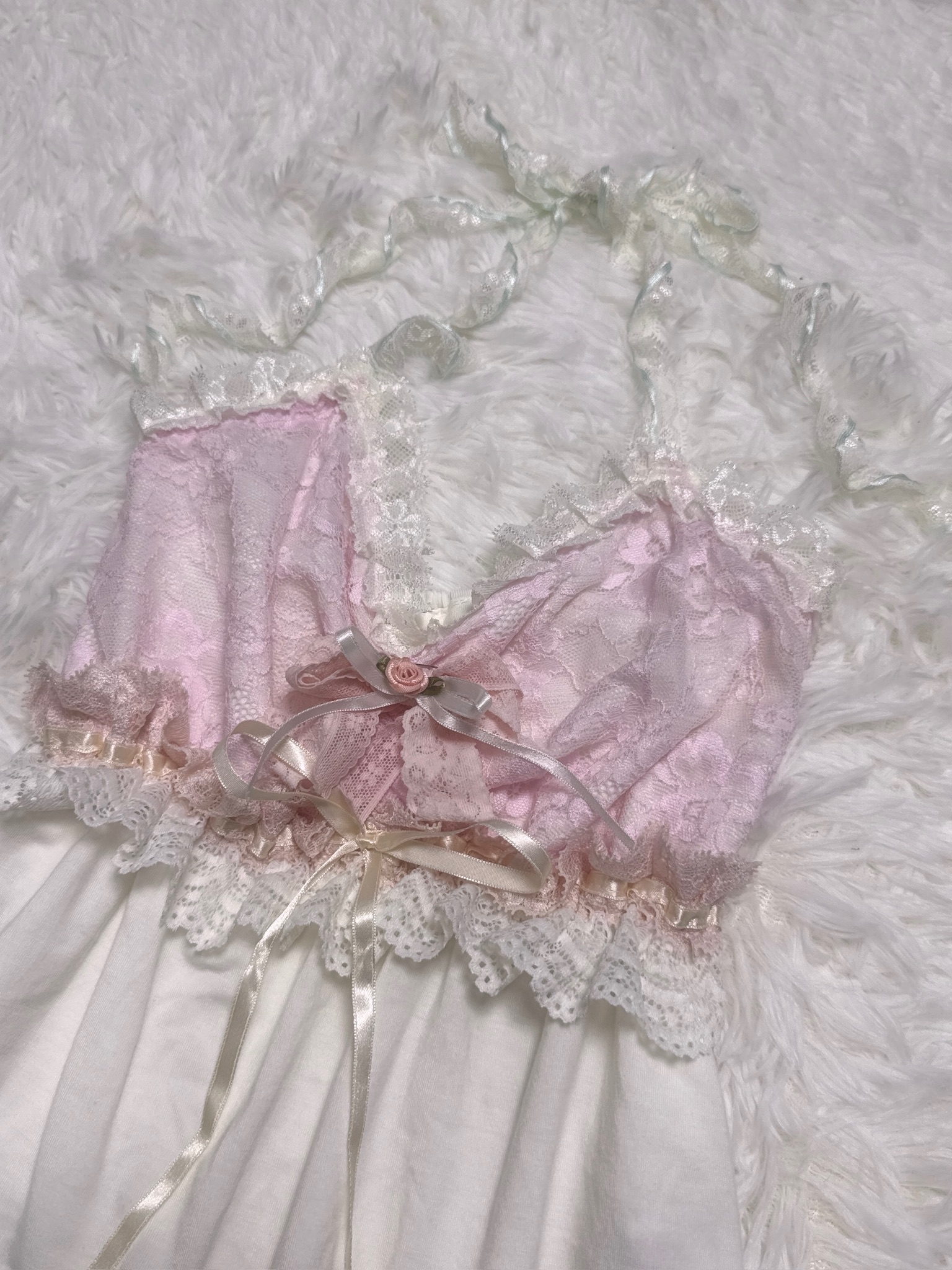 Balletcore Tenshi Kai Lace Rose Remade Camisole