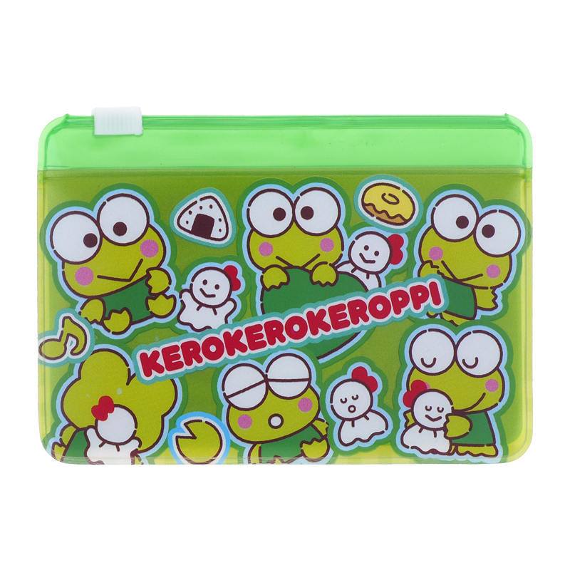 Kerokerokeroppi Two Layers Pearl PVC Card Holder w/ Zipper 有膠拉鍊PVC 雙層咭片套