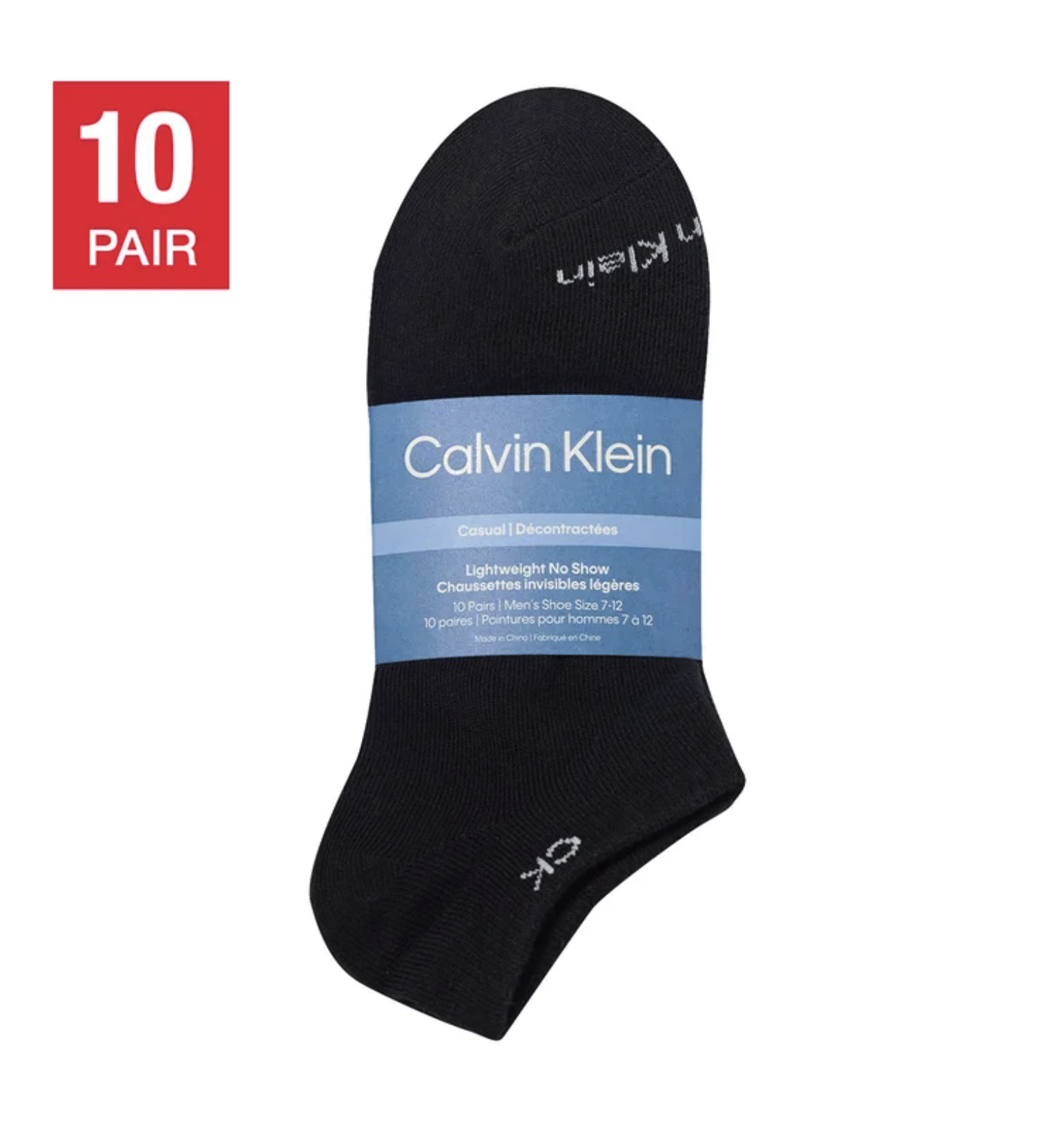 Calvin Klein  男士舒適棉質襪套裝(10雙裝)