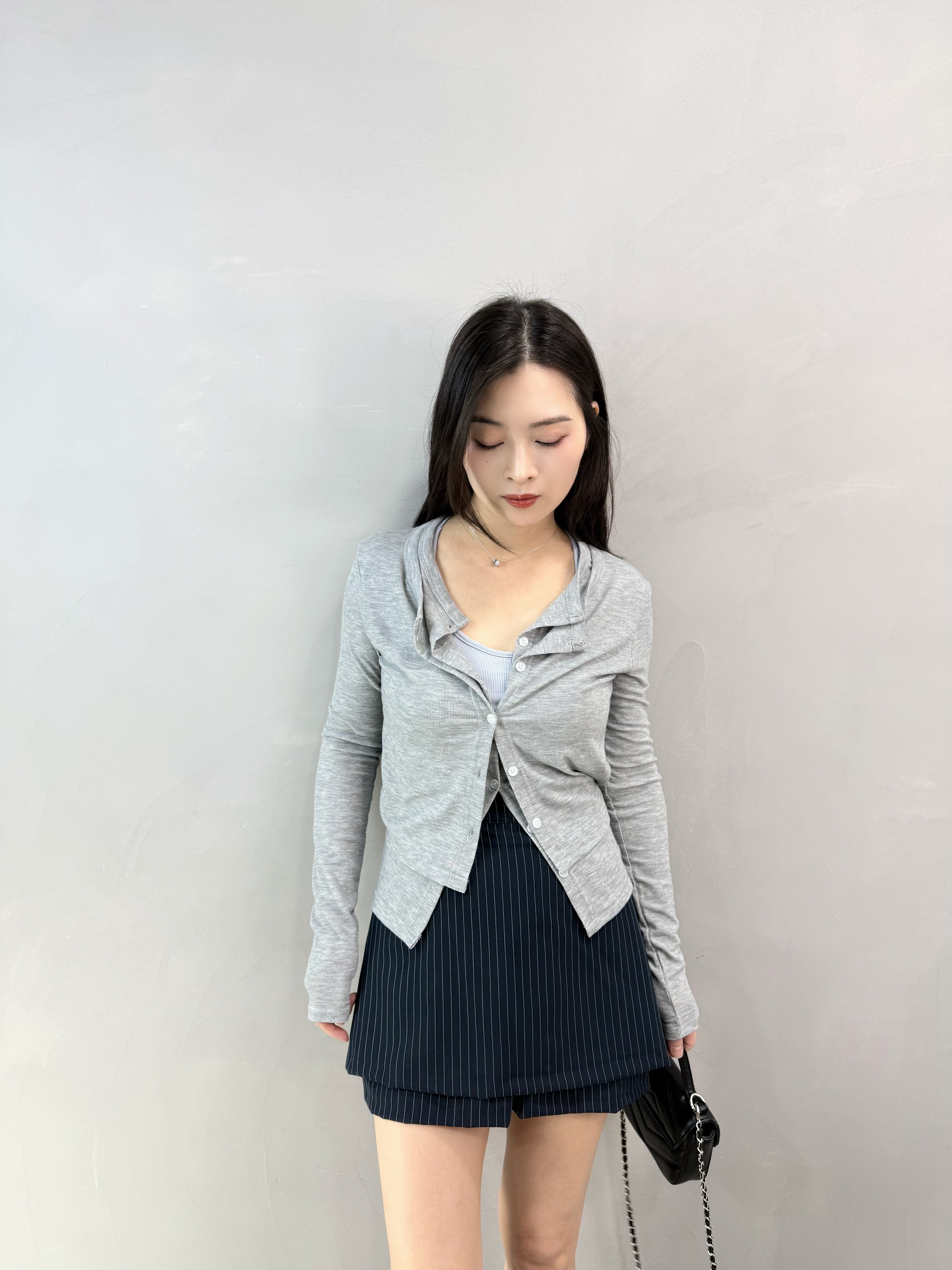 J65 假兩件扣鈕外套