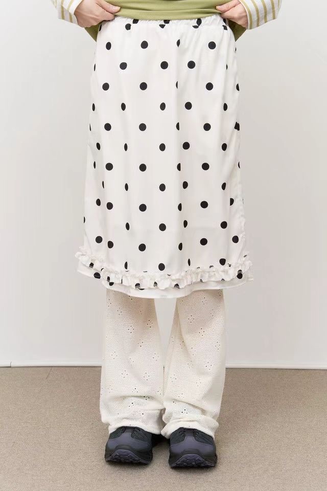 eyelet punch bootcut pants