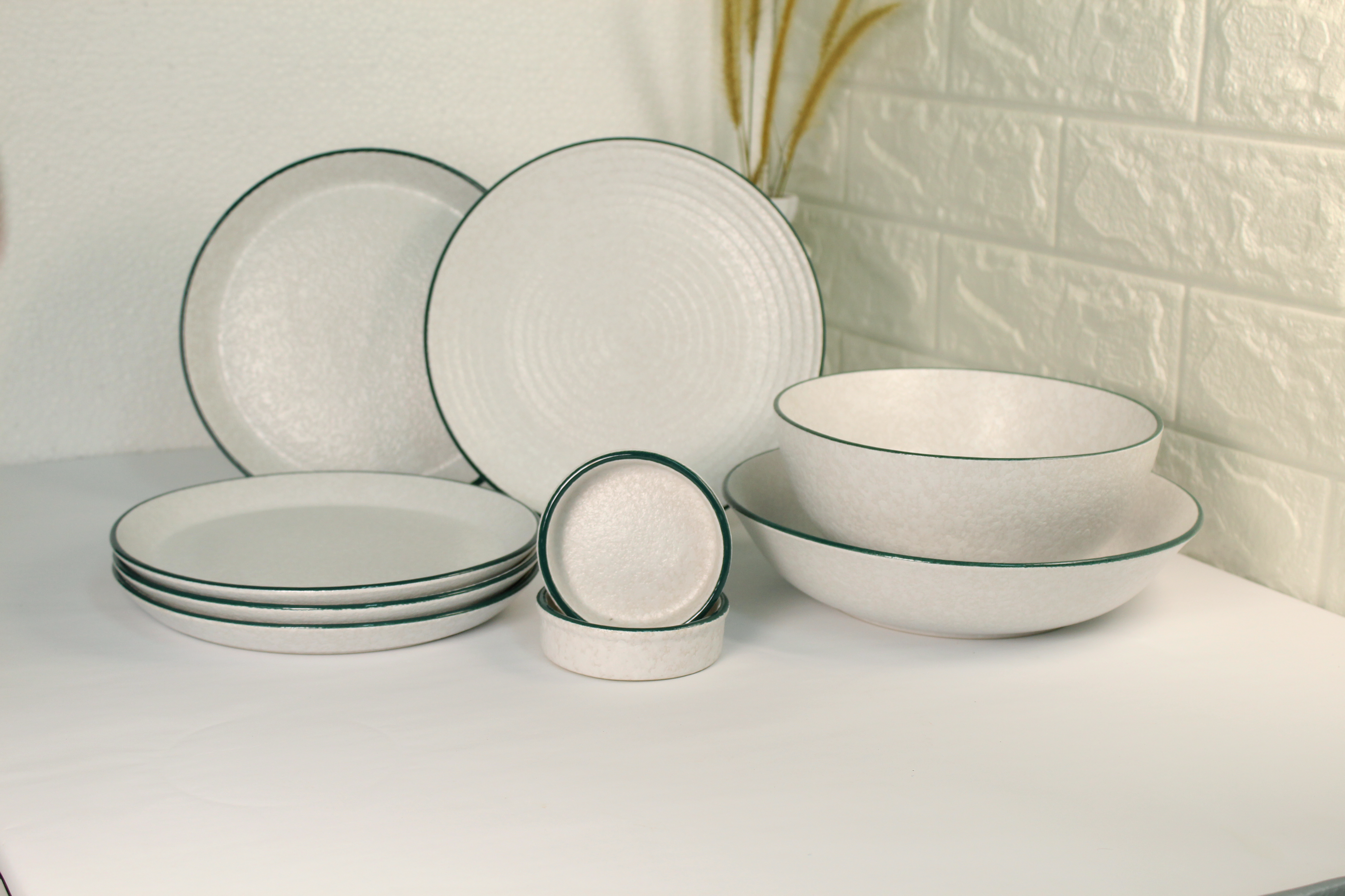 Green Banding Dining Set (2 Pax / 4 Pax)