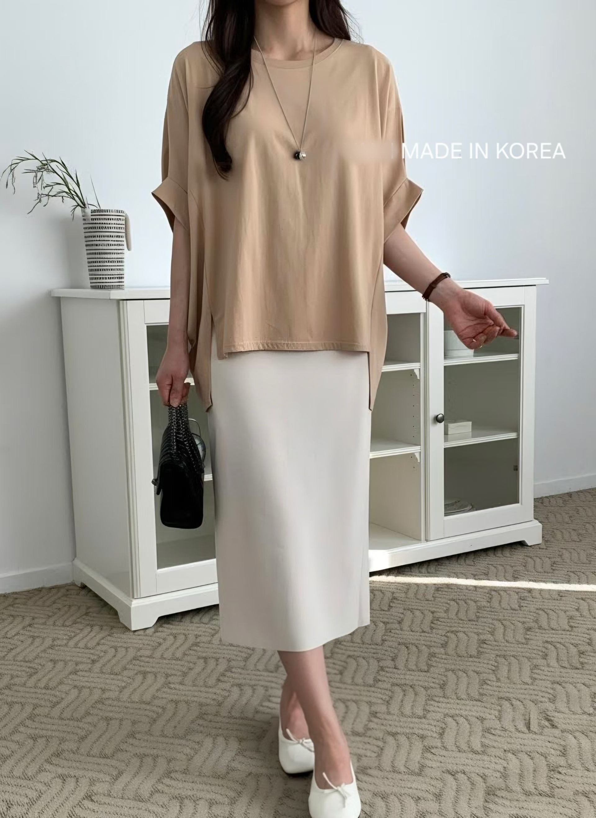 G6257 韓國🇰🇷鬆身淨色top