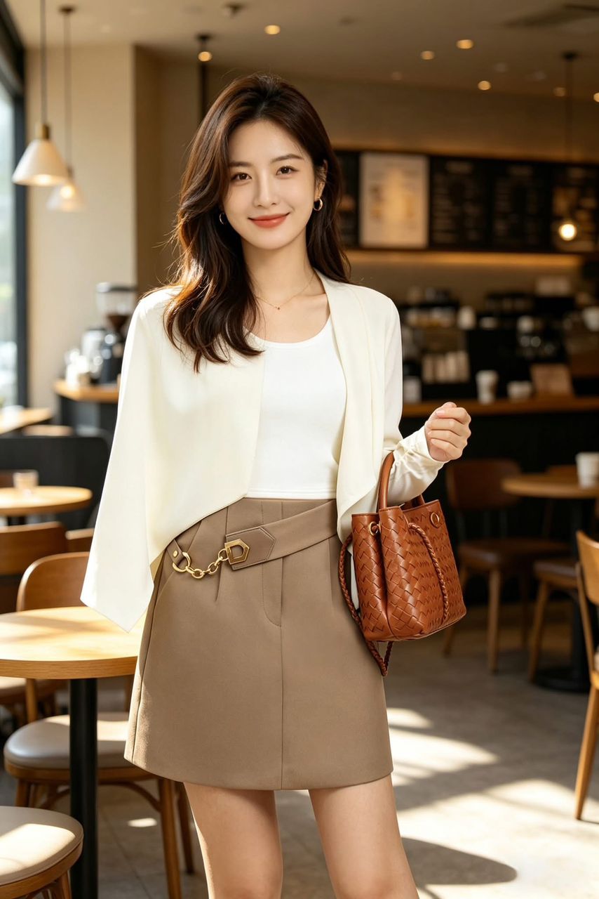 MF801789 Luxe Chain Accent Skort