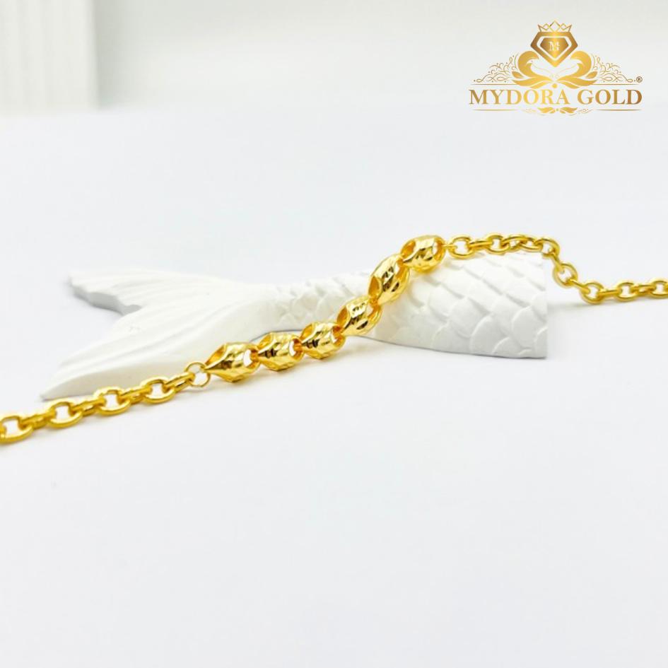 MYDORA Rantai Tangan Sauh Fesyen + Siput Pahat | Emas 916/22K