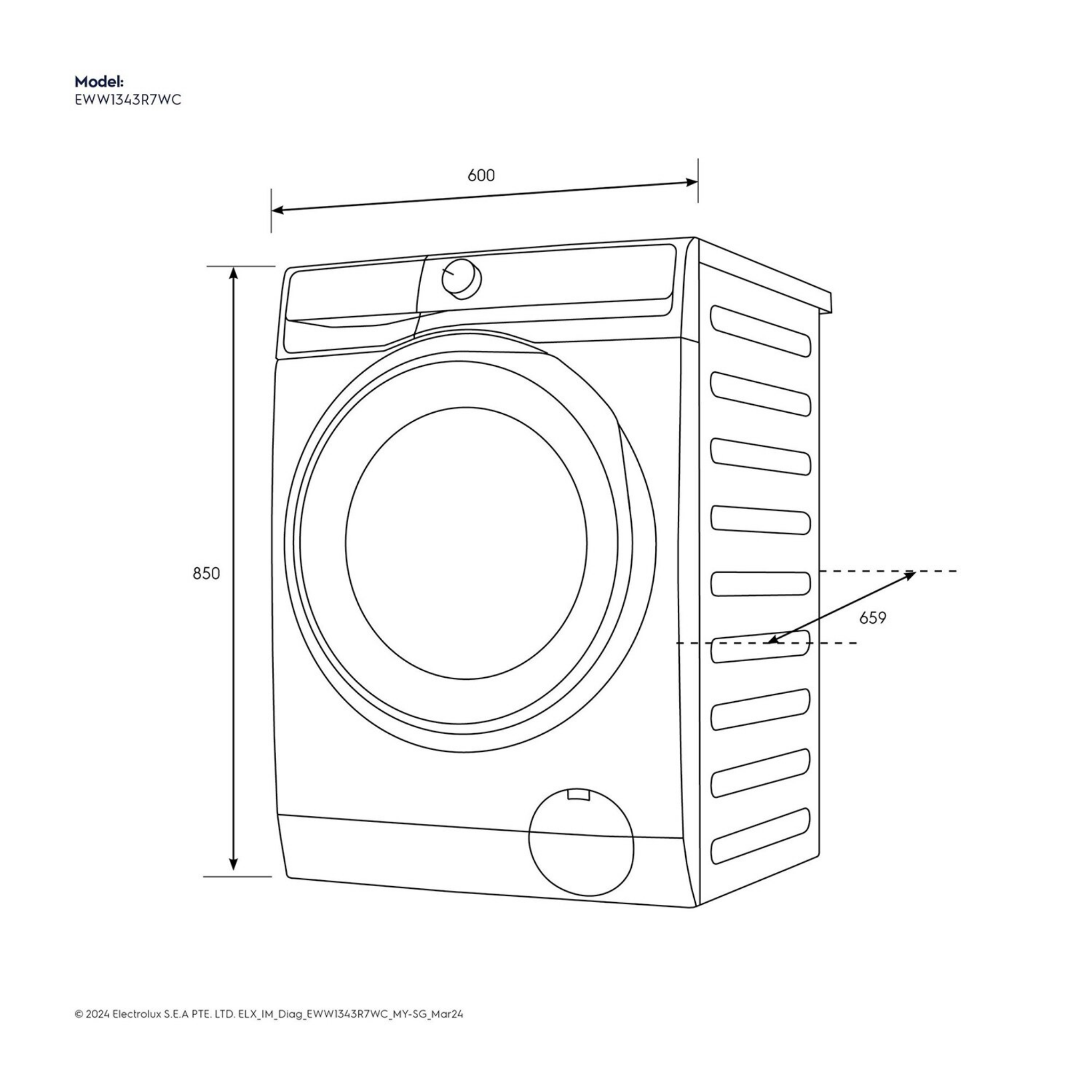 Electrolux 13kg/9kg UltimateCare 700 Front Load Washer Dryer (EWW1343R7WC)