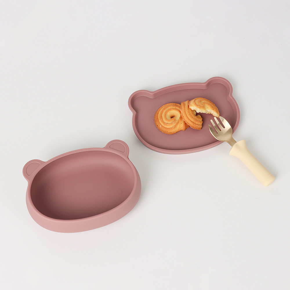 MODU'I 鉑金矽膠小熊餐盤 ( 連蓋 )