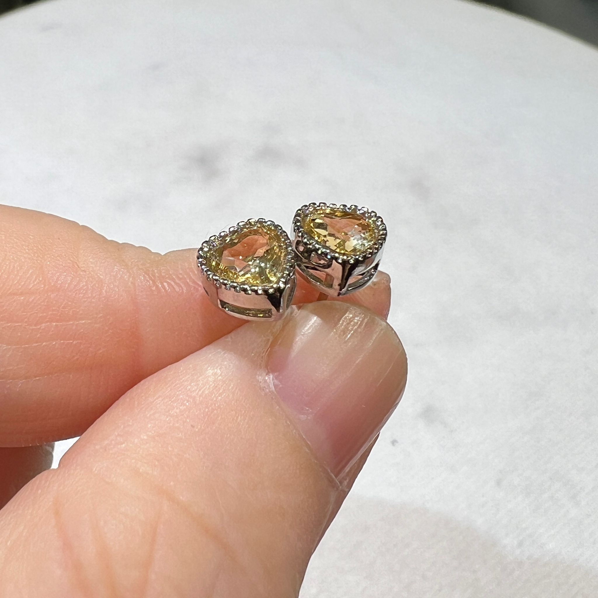 巴西黃水晶耳環 #CA0052