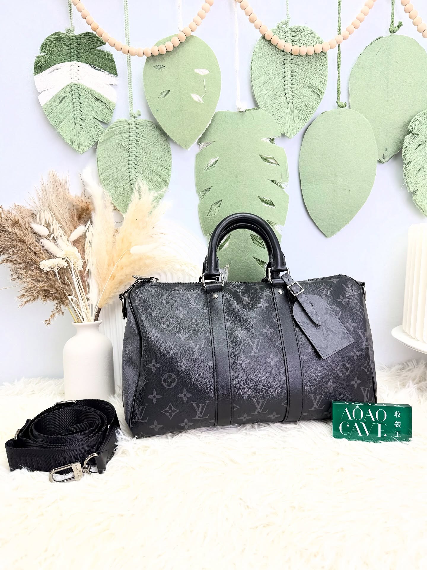 LV🤍PRE OWNED City keepall 35 黑色老花 晶片款 有塵袋有盒🖤