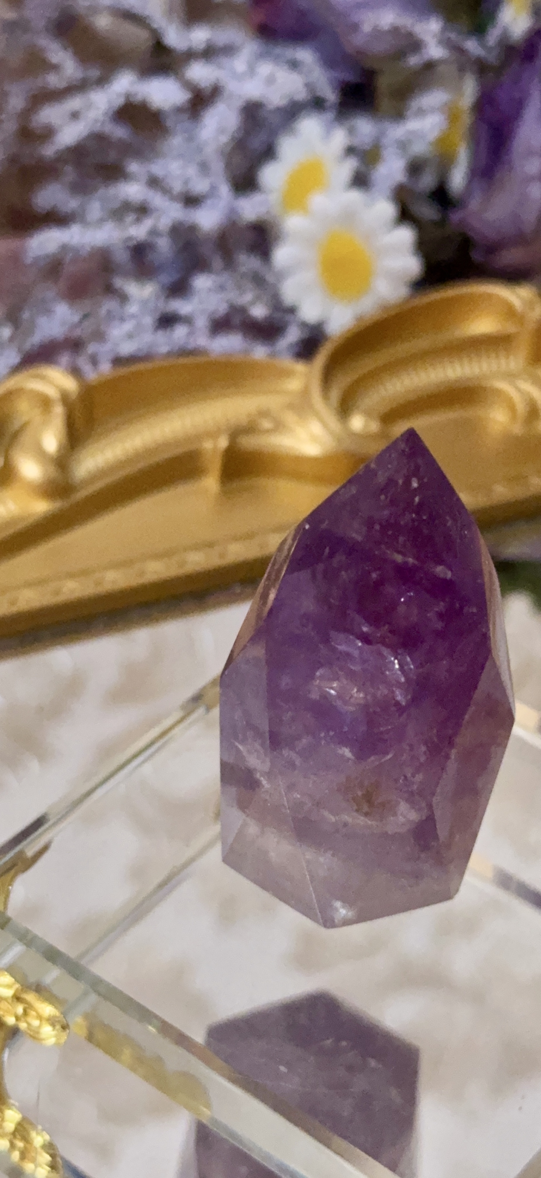 【紫火聖殿】巴西 Bahia 巴希亞紫火焰水晶 ‧ 復古高定擺件 🔮