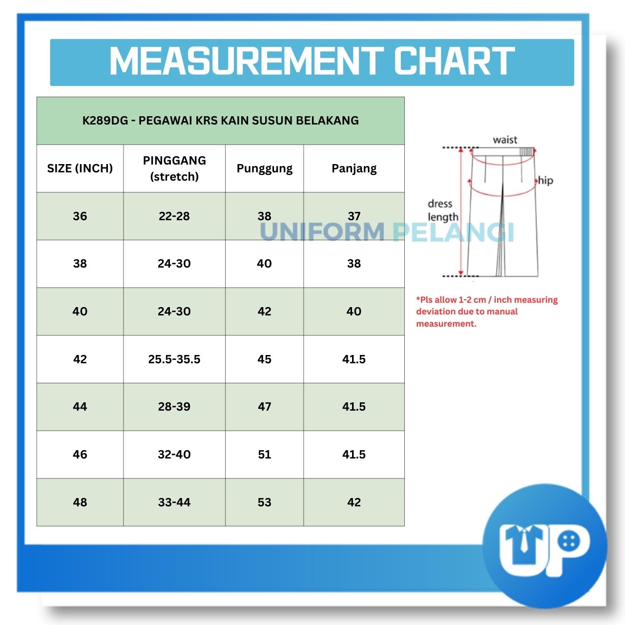 Falcon Kain KRS Pemimpin Susun Belakang Pegawai Kain Kipas Kembang Hijau Gelap Guru Cikgu Koshibo Licin Original K289DG