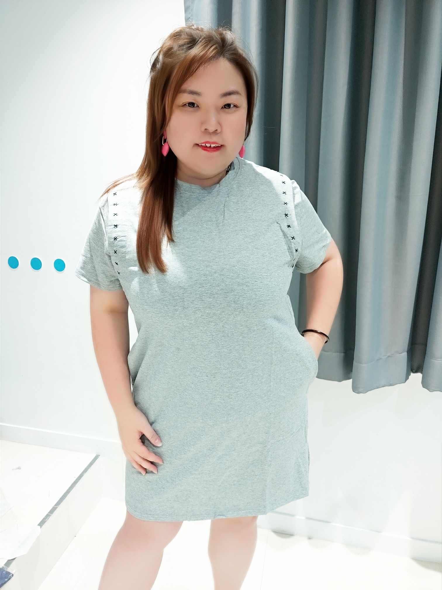 DSC03(4171#)  袖边设计时尚连身裙