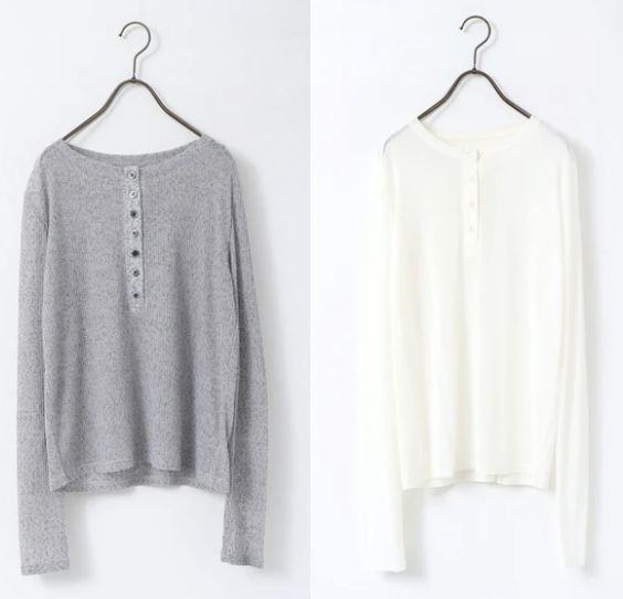 輕盈彈性網紗亨利領上衣 - 2026 流行穿搭  長䄂上衣 春夏時尚穿搭 獨特設計 成人休閒 日常穿搭 易於配搭 日本直送   #JP-I-260033