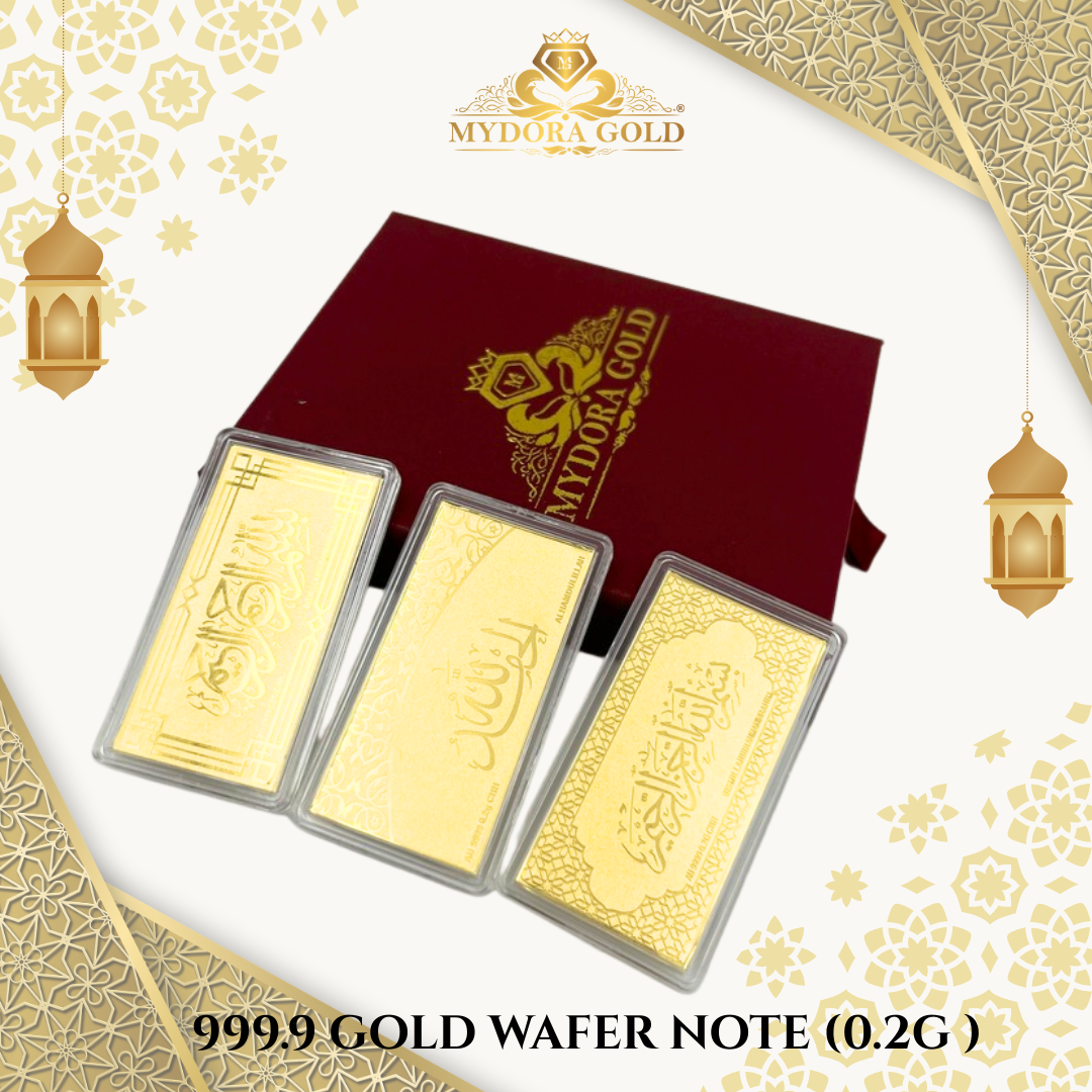 MYDORA 999.9 Gold Wafer Duit Raya Note (0.2g/0.5g)