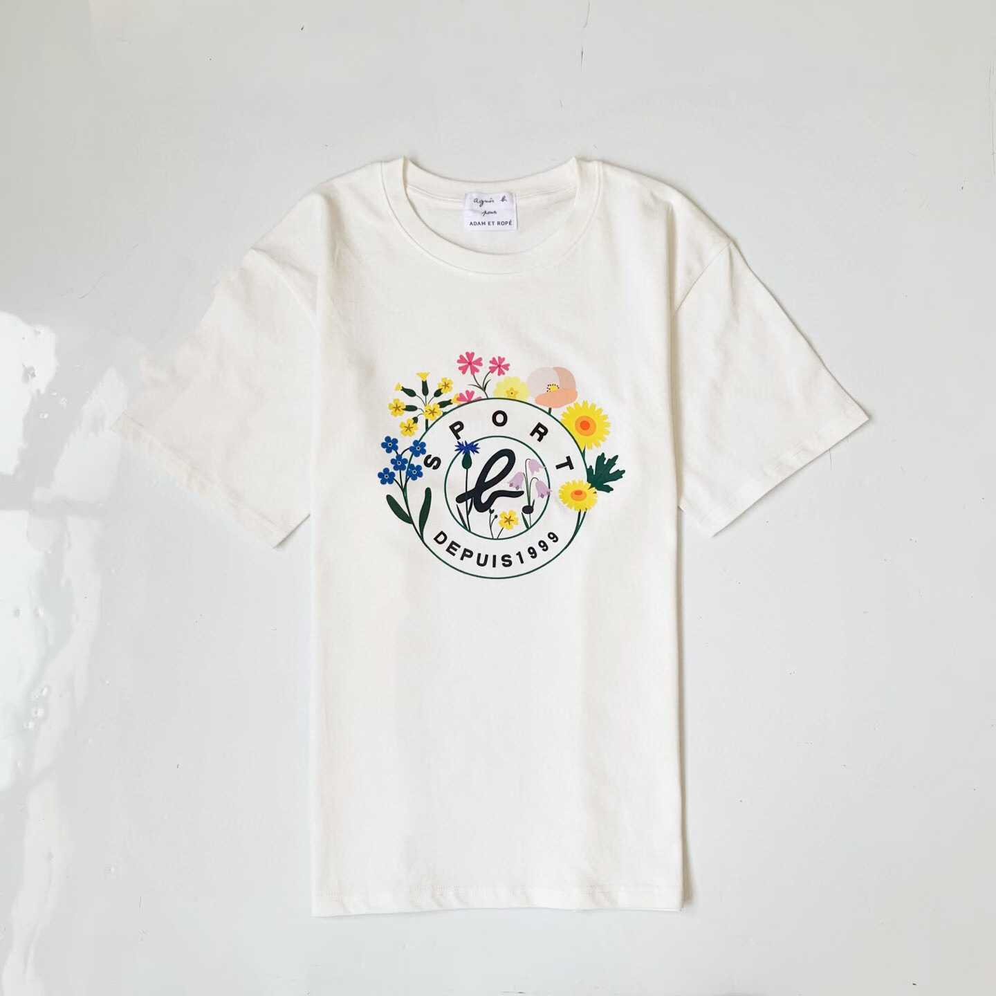預訂 2026年夏季新品✨Agnes.b flower logo短袖Tee [貨號26A339]