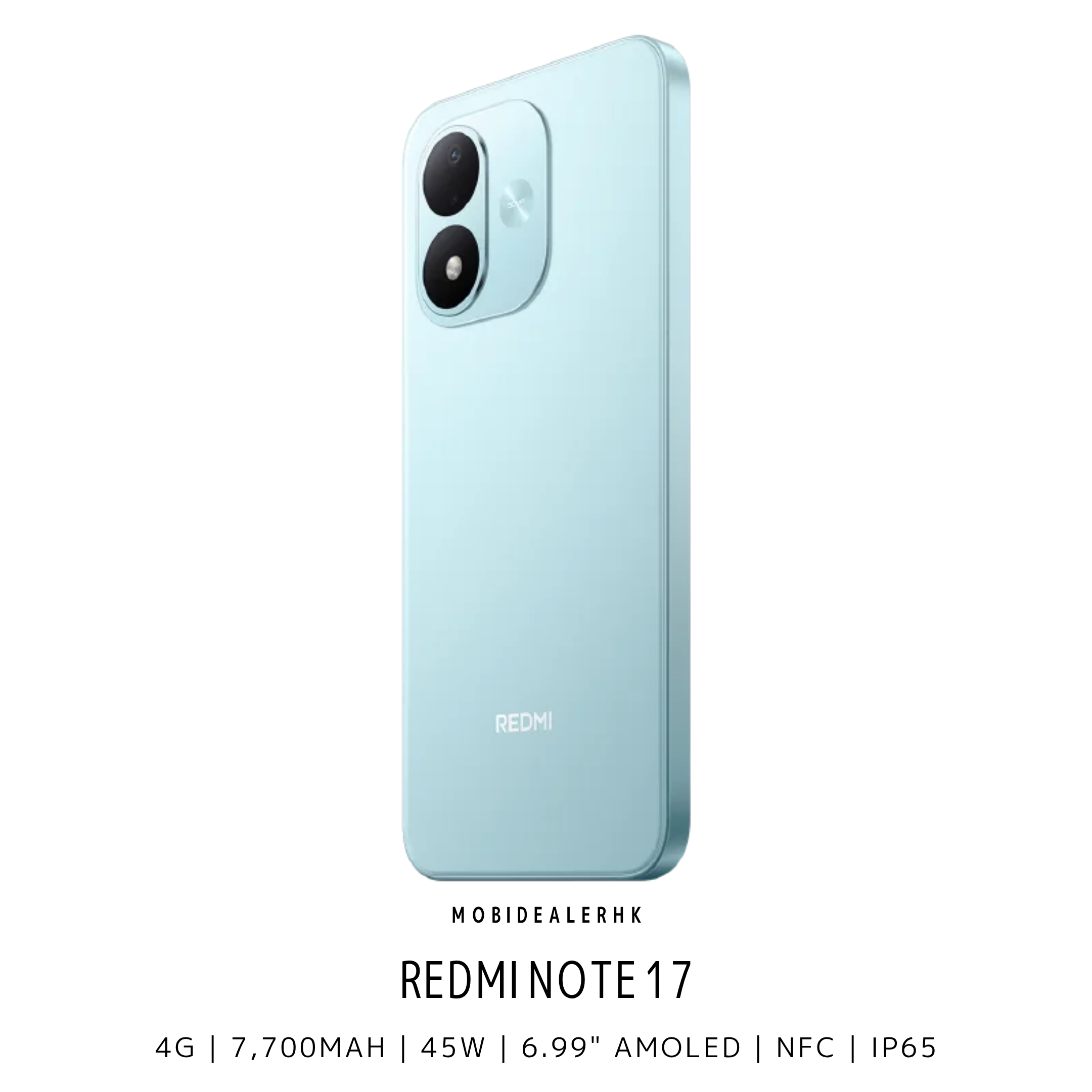 Redmi Note 17 | 紅米 Note 17 | 4G | 智能手機 | 7700mAh矽碳電池 | 45W快充 | 6.99"AMOLED | IP65防水