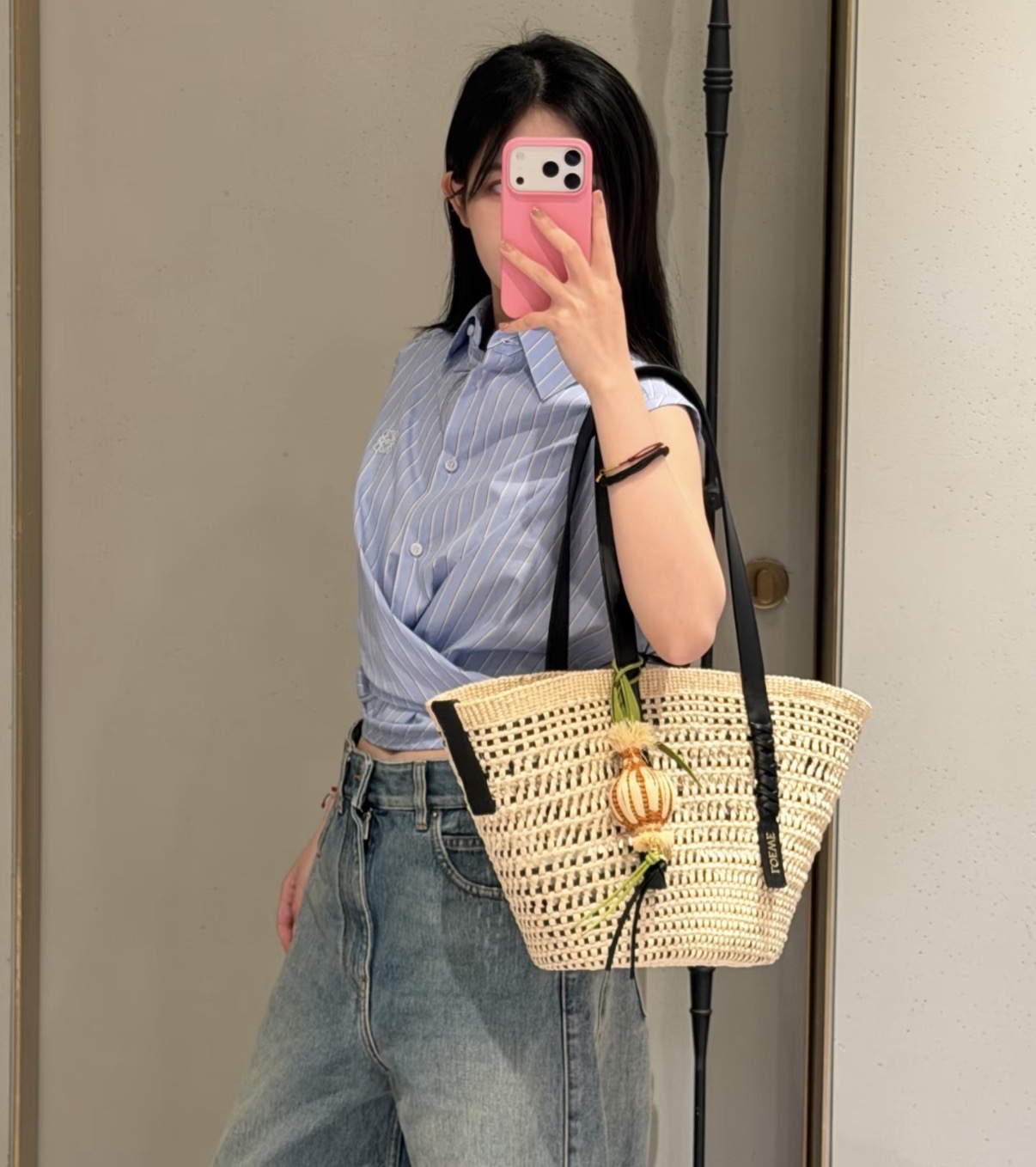 限時優惠🌼新款🆕訂貨🍒Loewe Medium Braid Basket  Size 44x26x21cm 容量大 旅岩晒