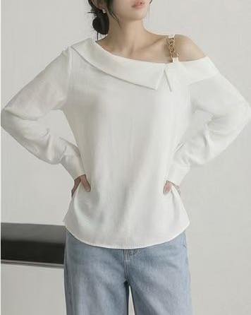 超高質單肩blouse 
