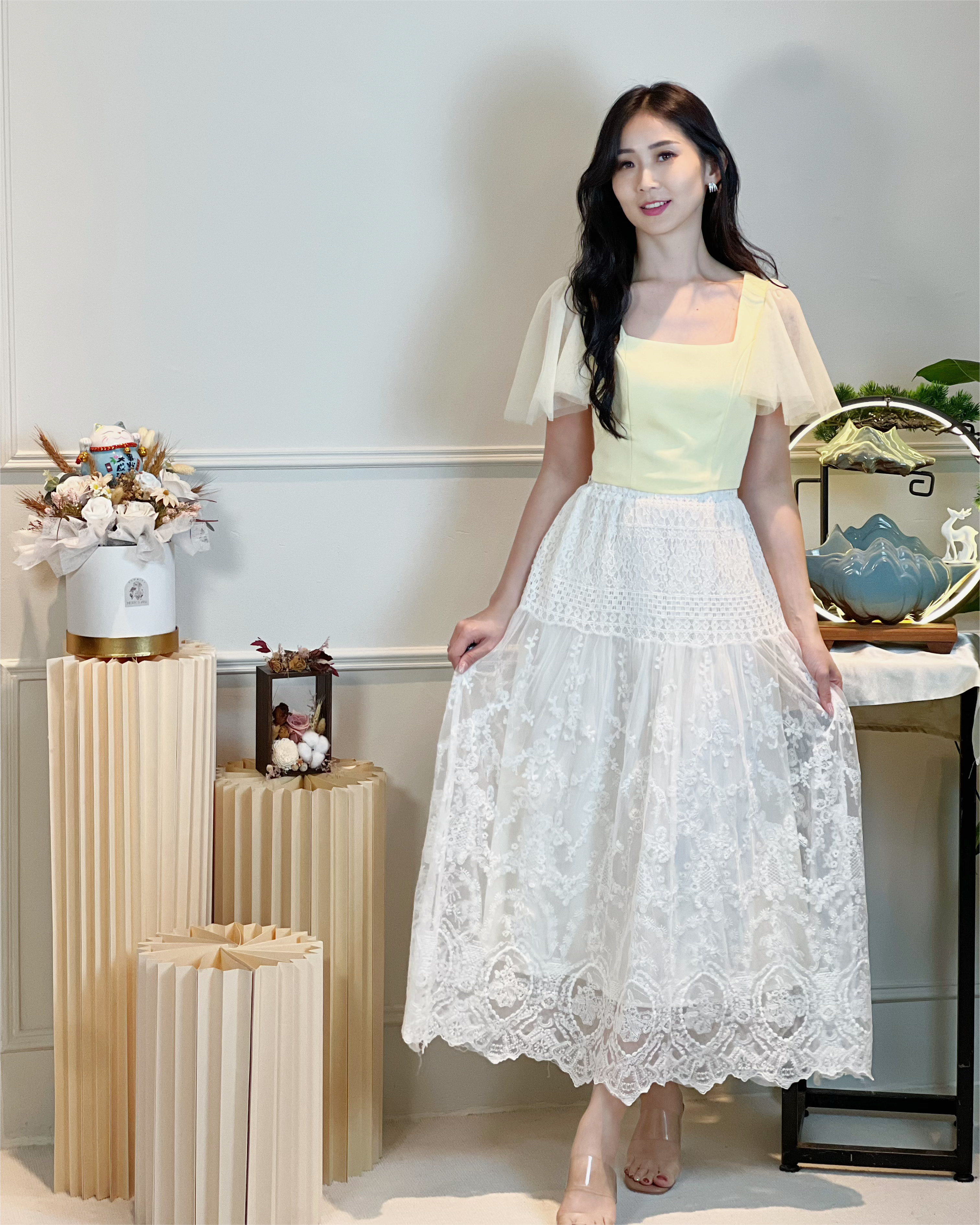 5100 Harper Riley Lacey A Line Skirt 