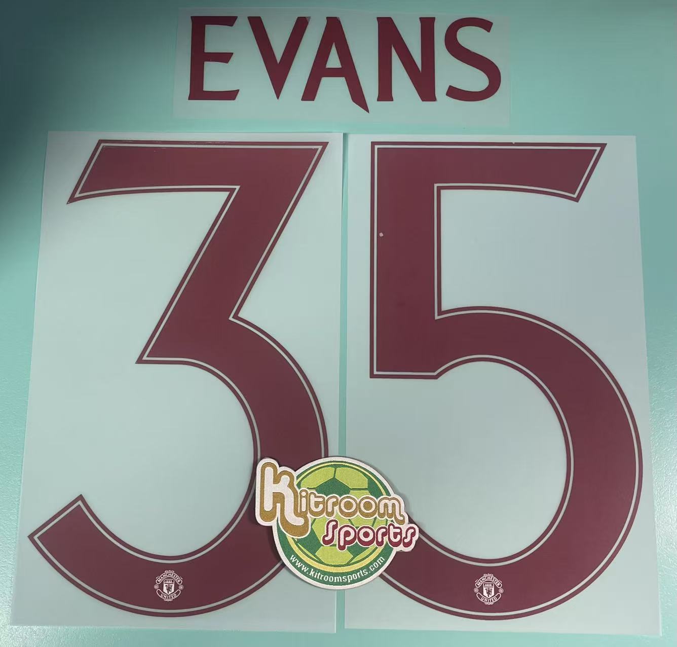 2023-24 Manchester United 3RD UCL Nameset #35 EVANS