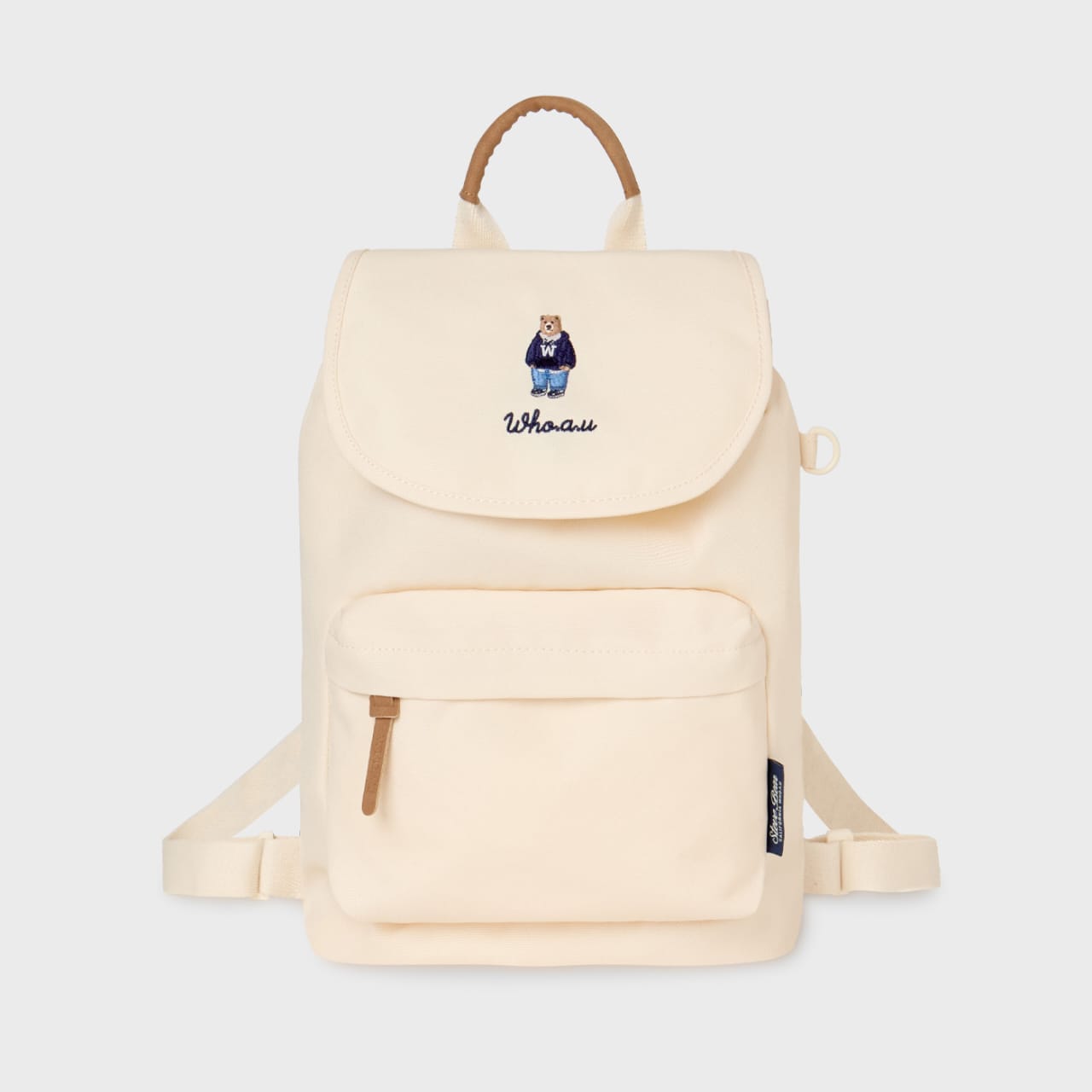 WHB28 WHO.A.U: Steve Embroidered Bear Mini Backpack