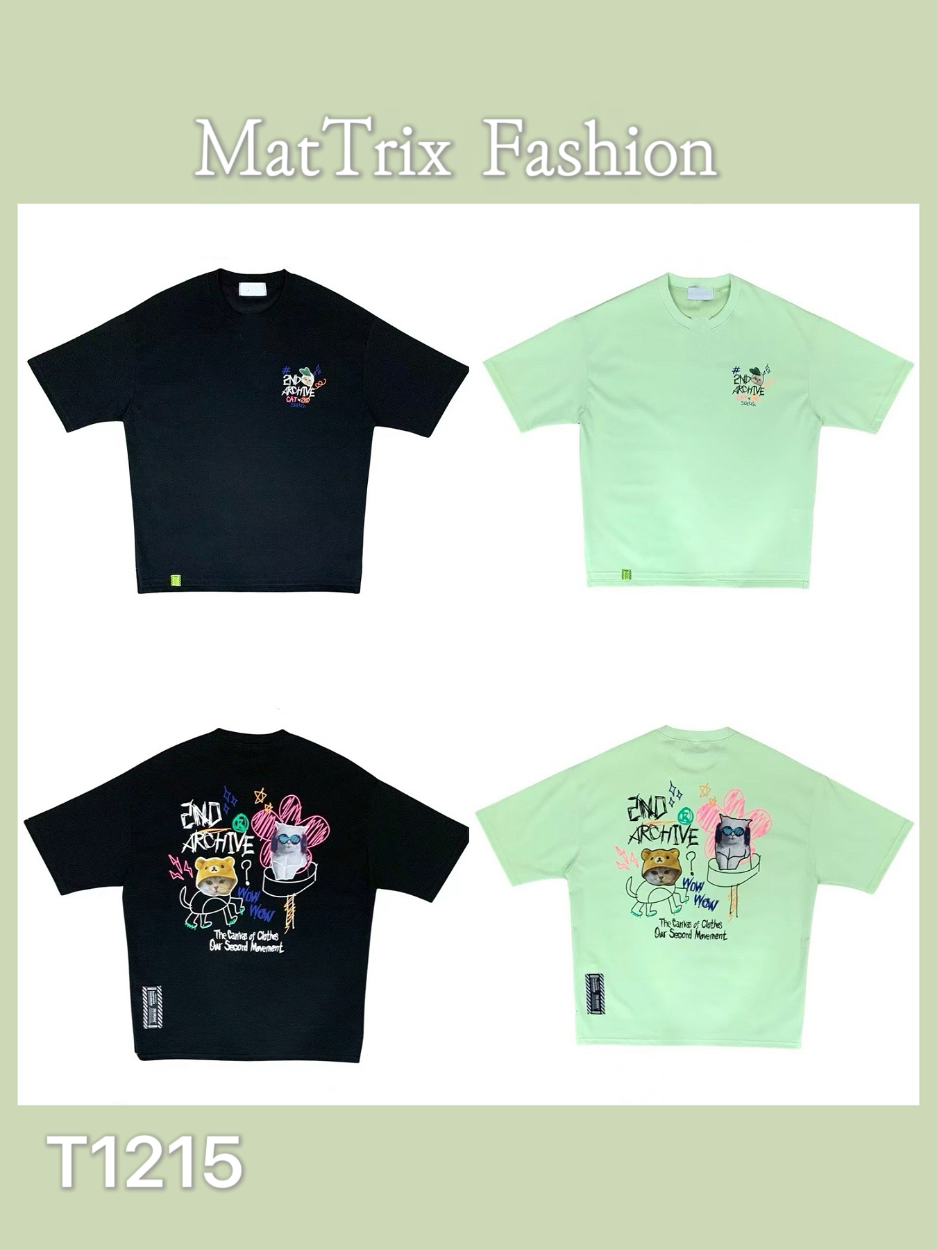 T1215 貓貓Tee  原價 $280