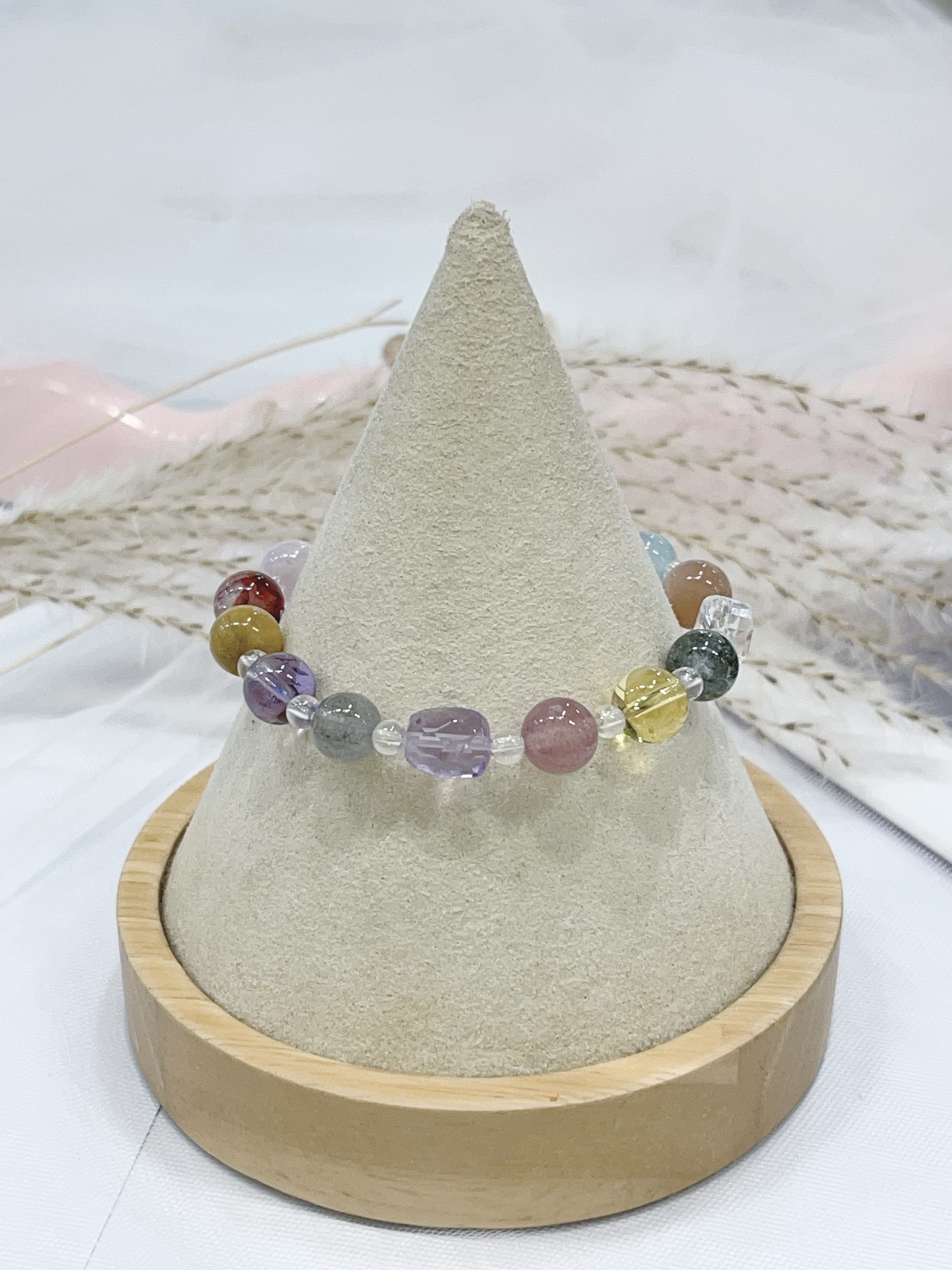 🍬 糖果黄塔晶 × 多宝水晶手串  Candy Yellow Tower Crystal & Mixed Crystals｜活力多彩款｜8mm