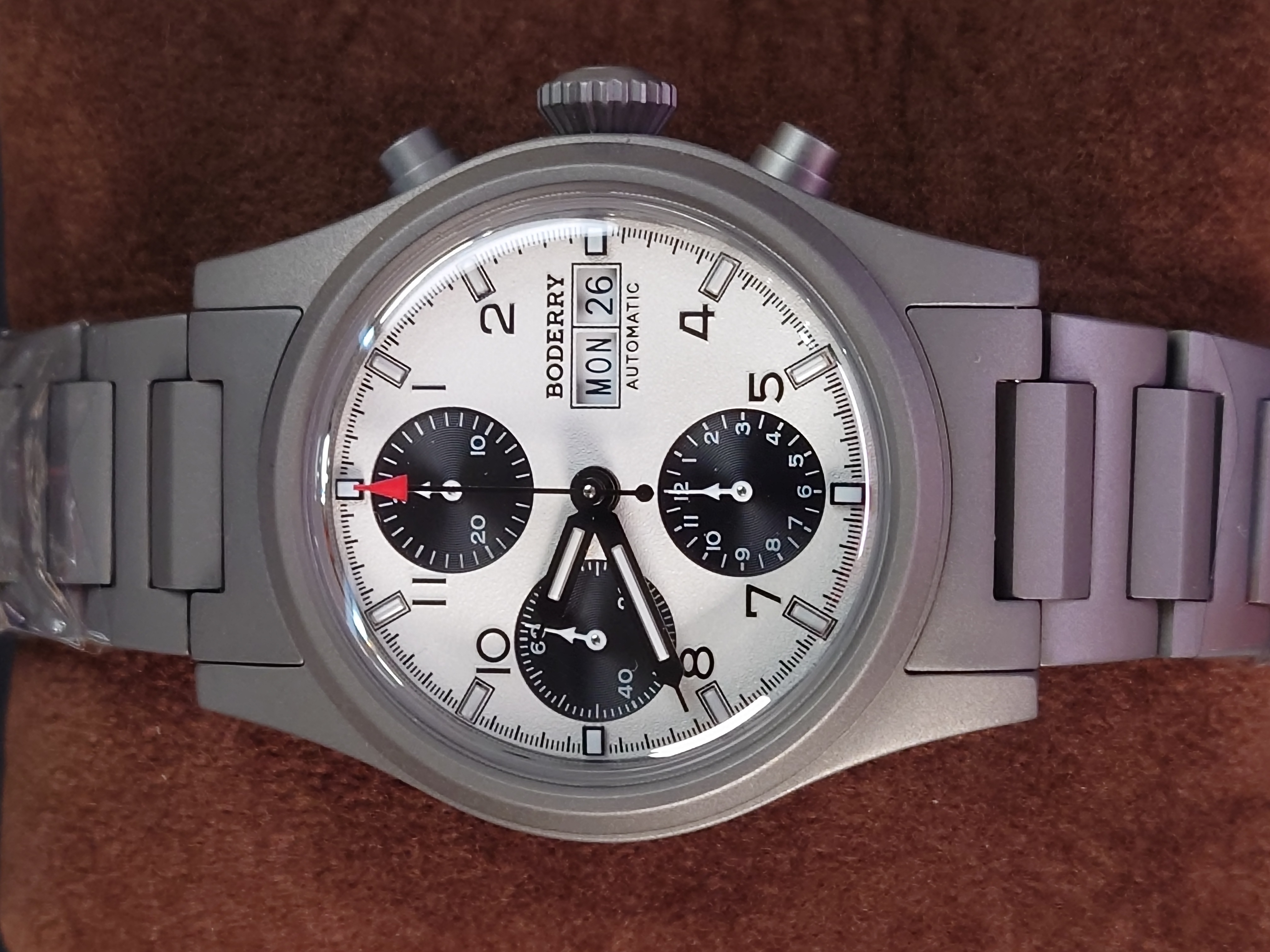 Boderry Landmaster Titanium Chronograph Automatic -  BD-A18T-04B WHPanda