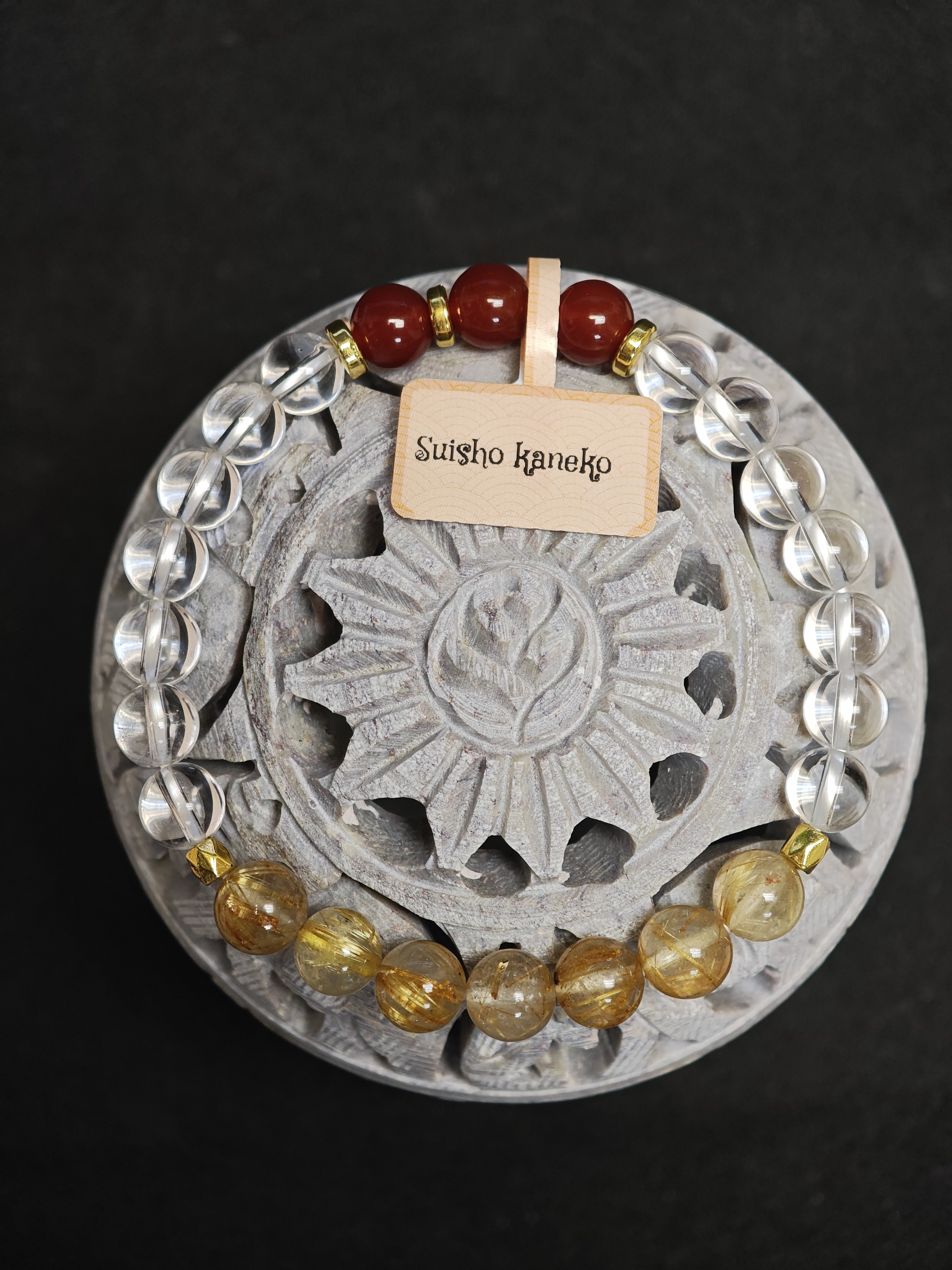 ✨新品DIY水晶手串✨✨🩸紅瑪瑙✨白水晶✨金髮晶✨