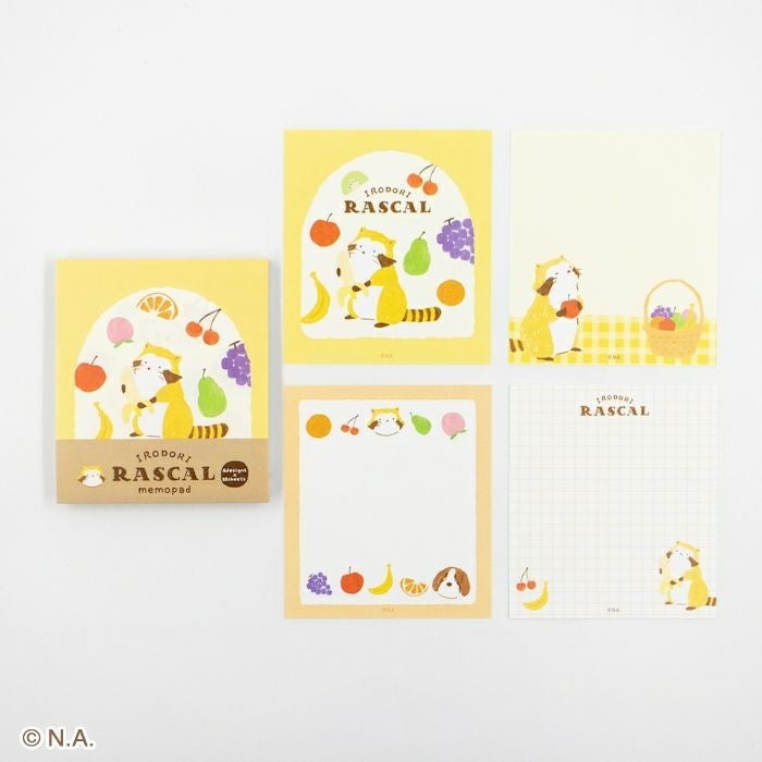 現貨｜IRODORI RASCAL 小浣熊 日本製 便條紙 Memo Notepad (水果 LM394)