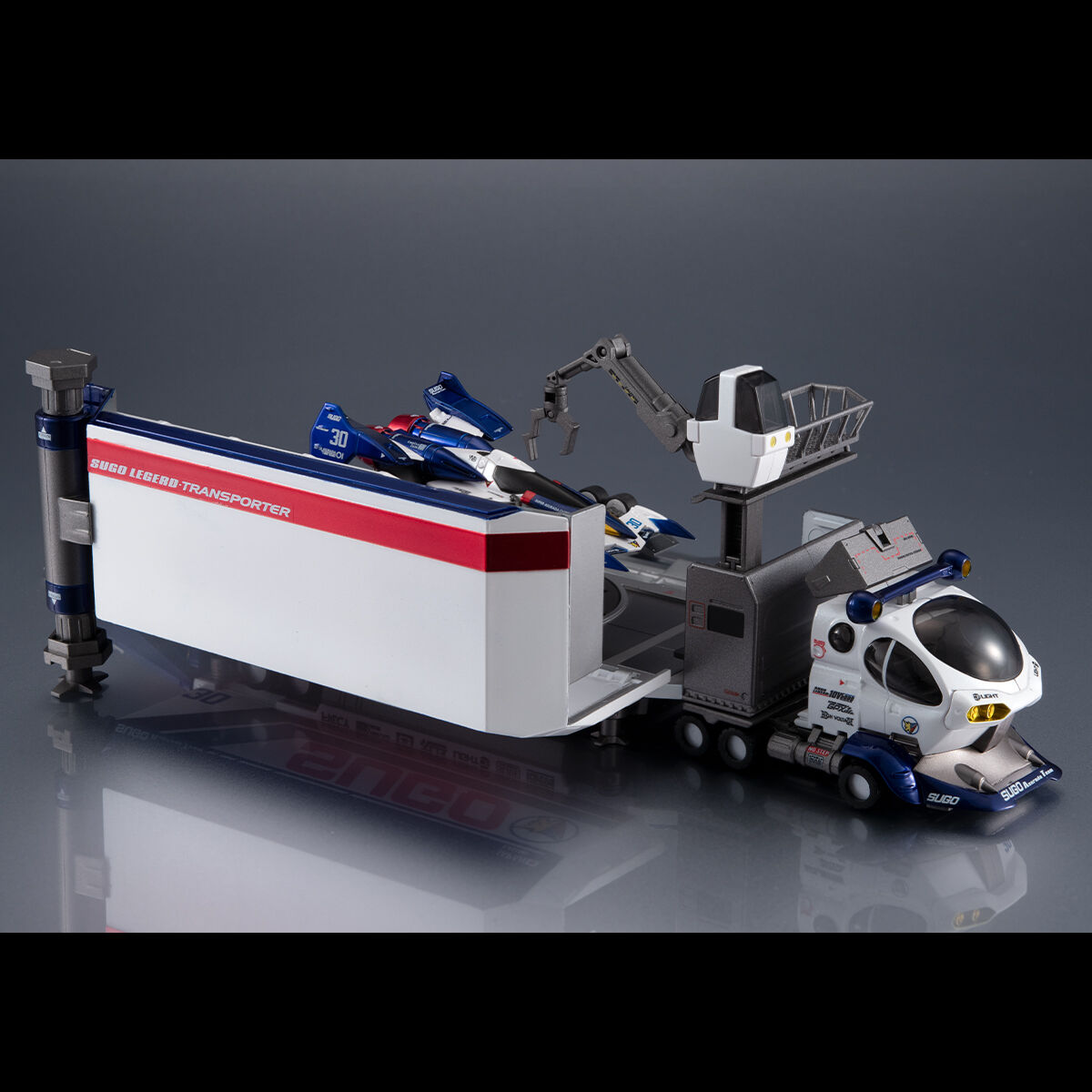 (預訂訂金 $300) (總價 $895) MegaHouse C.F.C. -HE- DX Cyber​​ Formula Collection -Heritage Edition- Sugolegerd 10V5000 & Super Asurada 01 Circuit Mode CFC -HE- DX 新世紀GPX 高智能方程式 菅生車隊運輸維修車 10V5000 & 超級雷神 01 Circuit Mode 套裝 (行版)