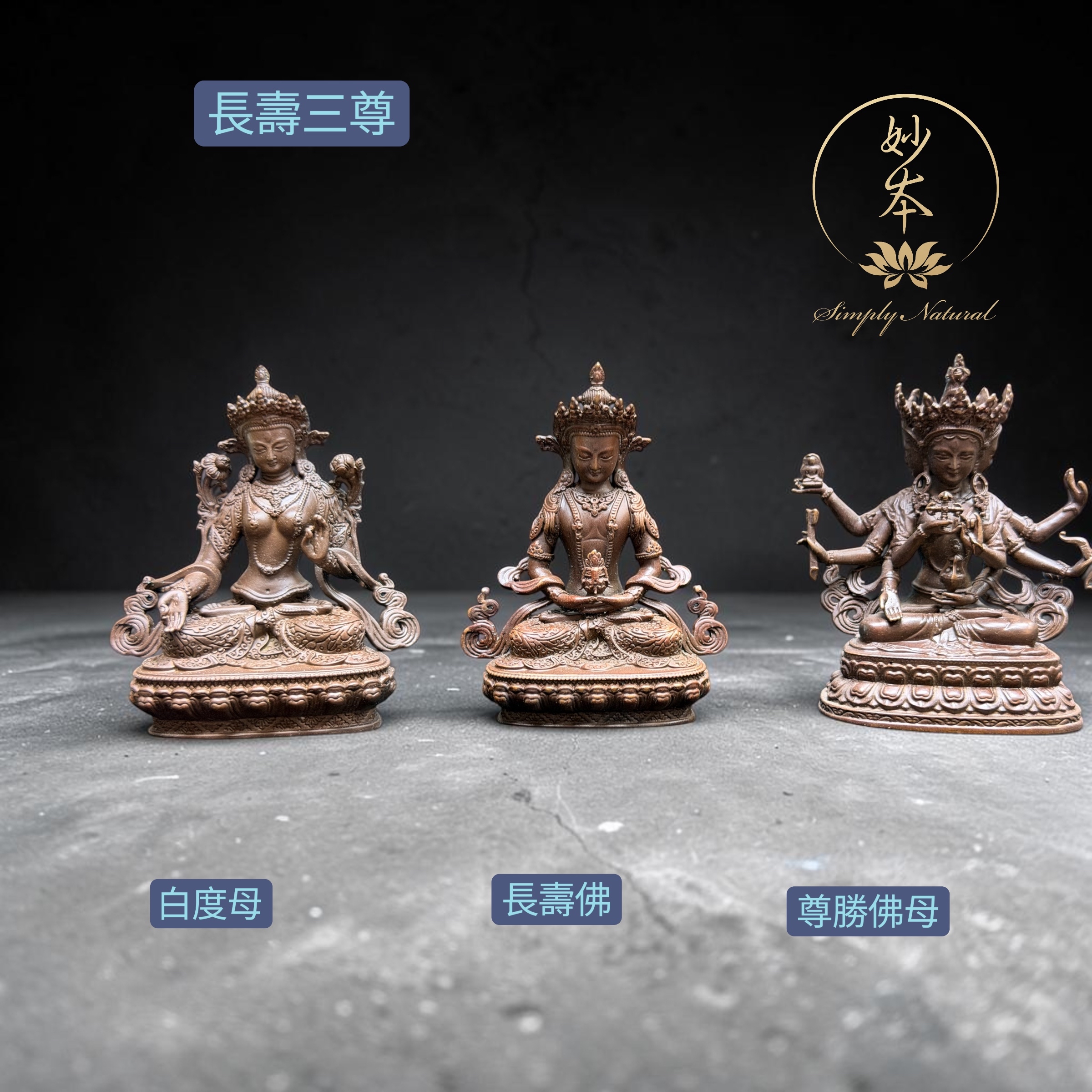 ✅17 尊勝佛母紅銅 （約8cm) 會安排入藏