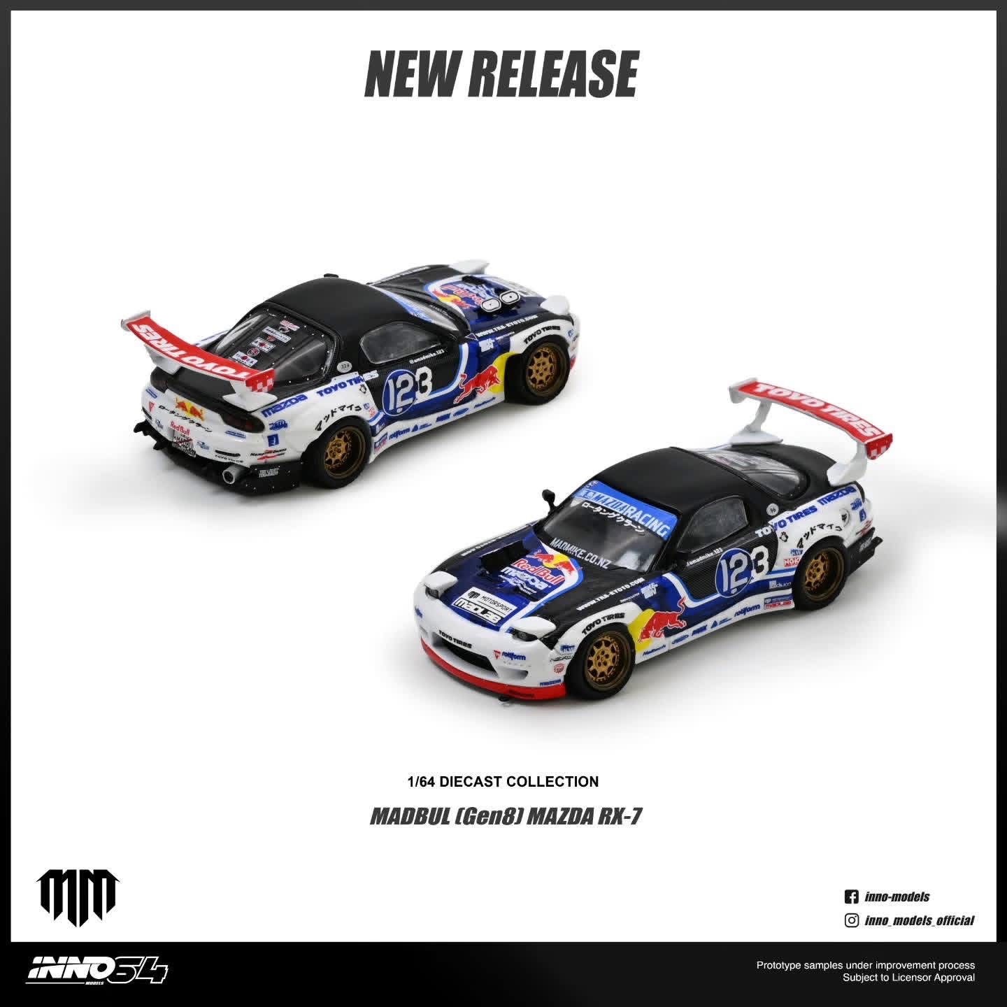 （預訂 Pre Order） INNO64 ( IN64-RX7MM-01 ) MAZADA RX-7 MAD MIKE MADBUL GEN8