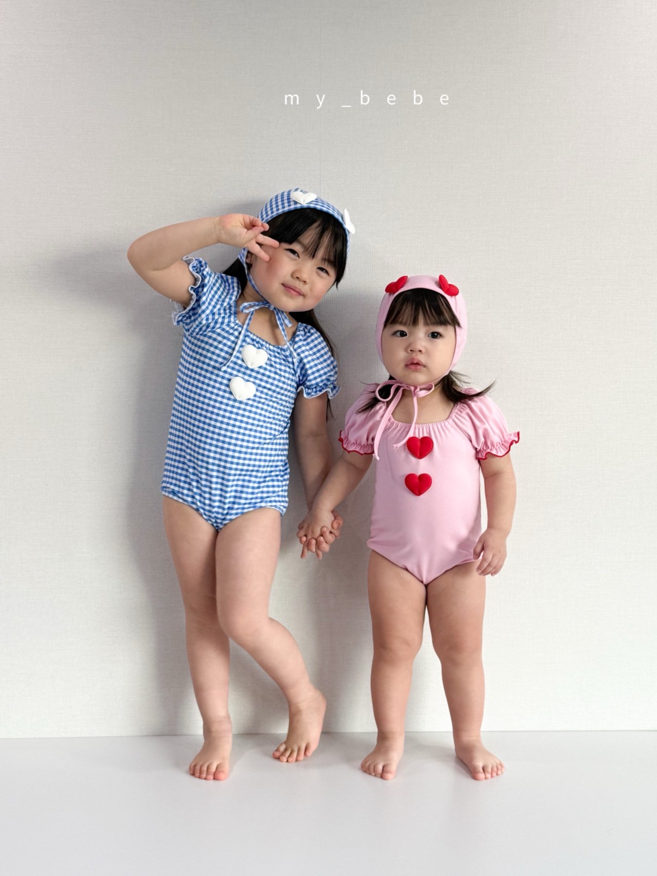 Mybebe | heart set (Pink size L(98-110)