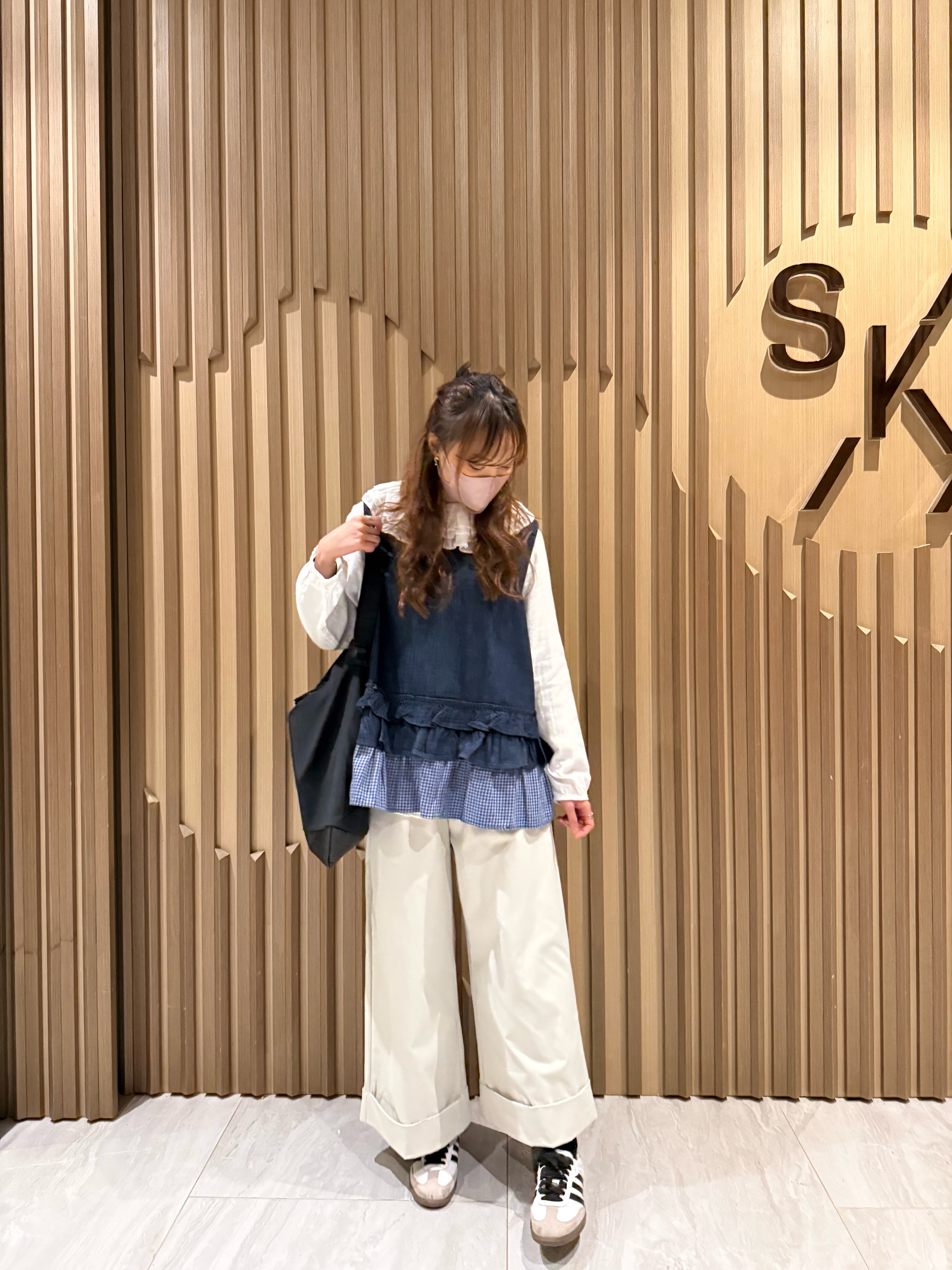 拼布𝐫𝐮𝐟𝐟𝐥𝐞牛仔背心