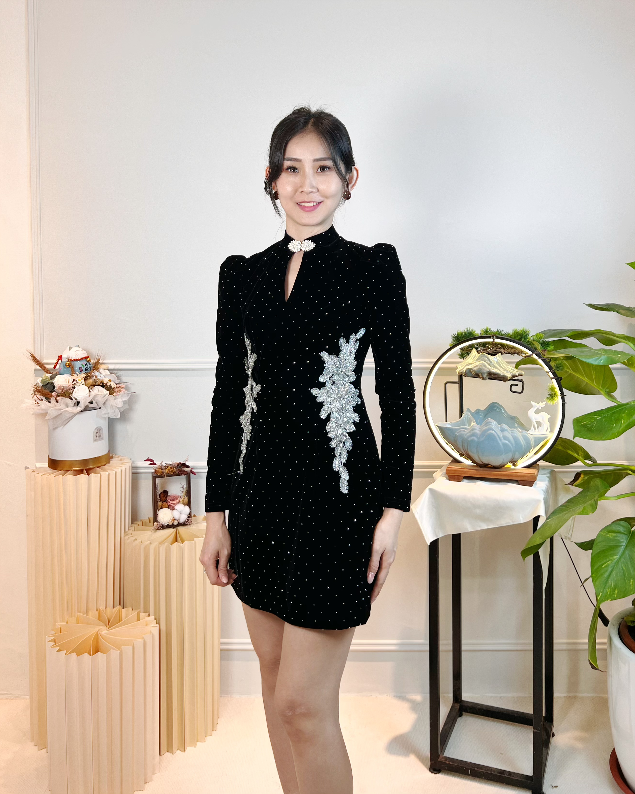 5091 Celeste Crystal Mini Dress