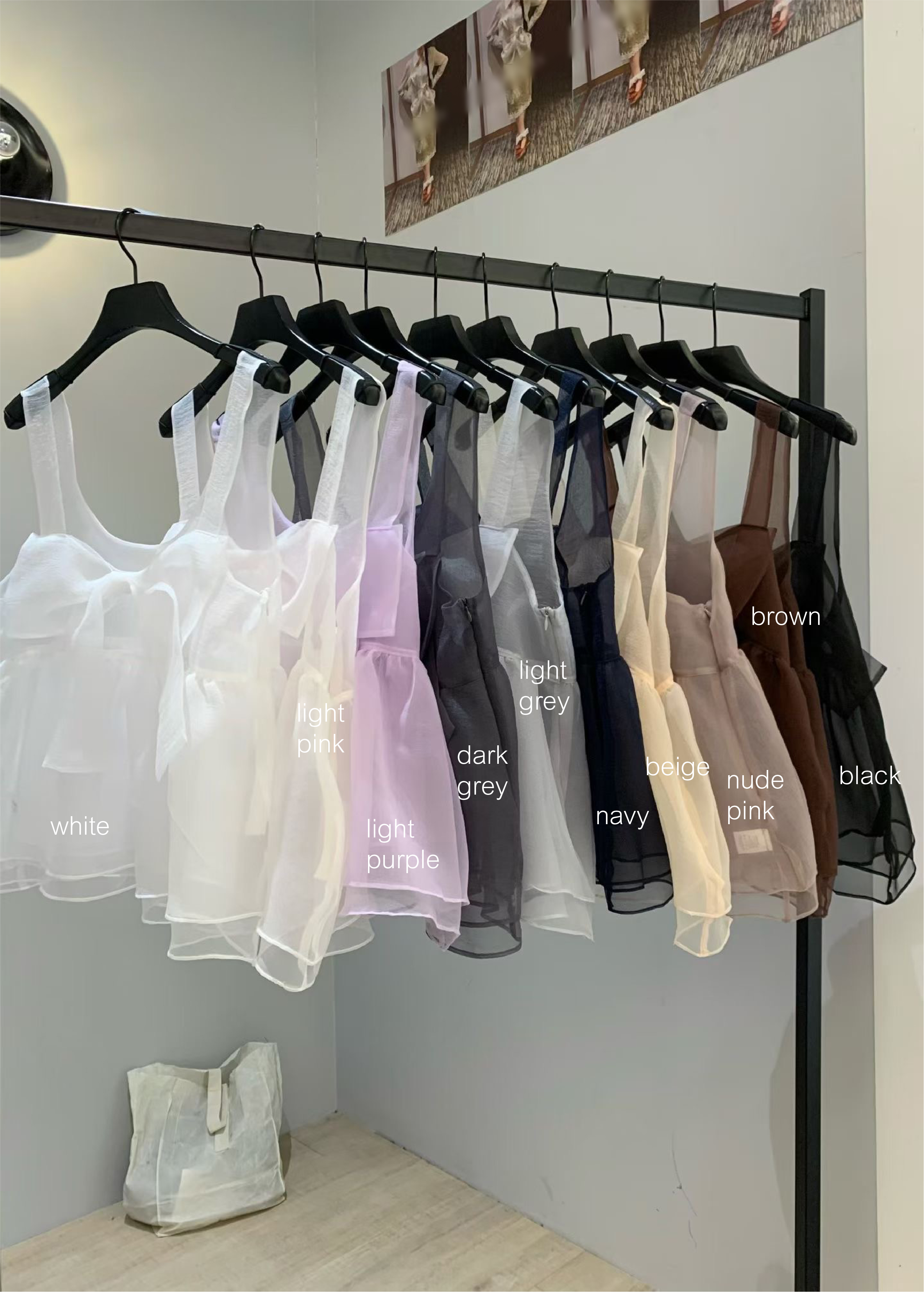 【突發開團． 26 S/S 新色入】 漆黑中的螢火蟲～薄紗大蝴蝶2-ways外搭背心 SF0004