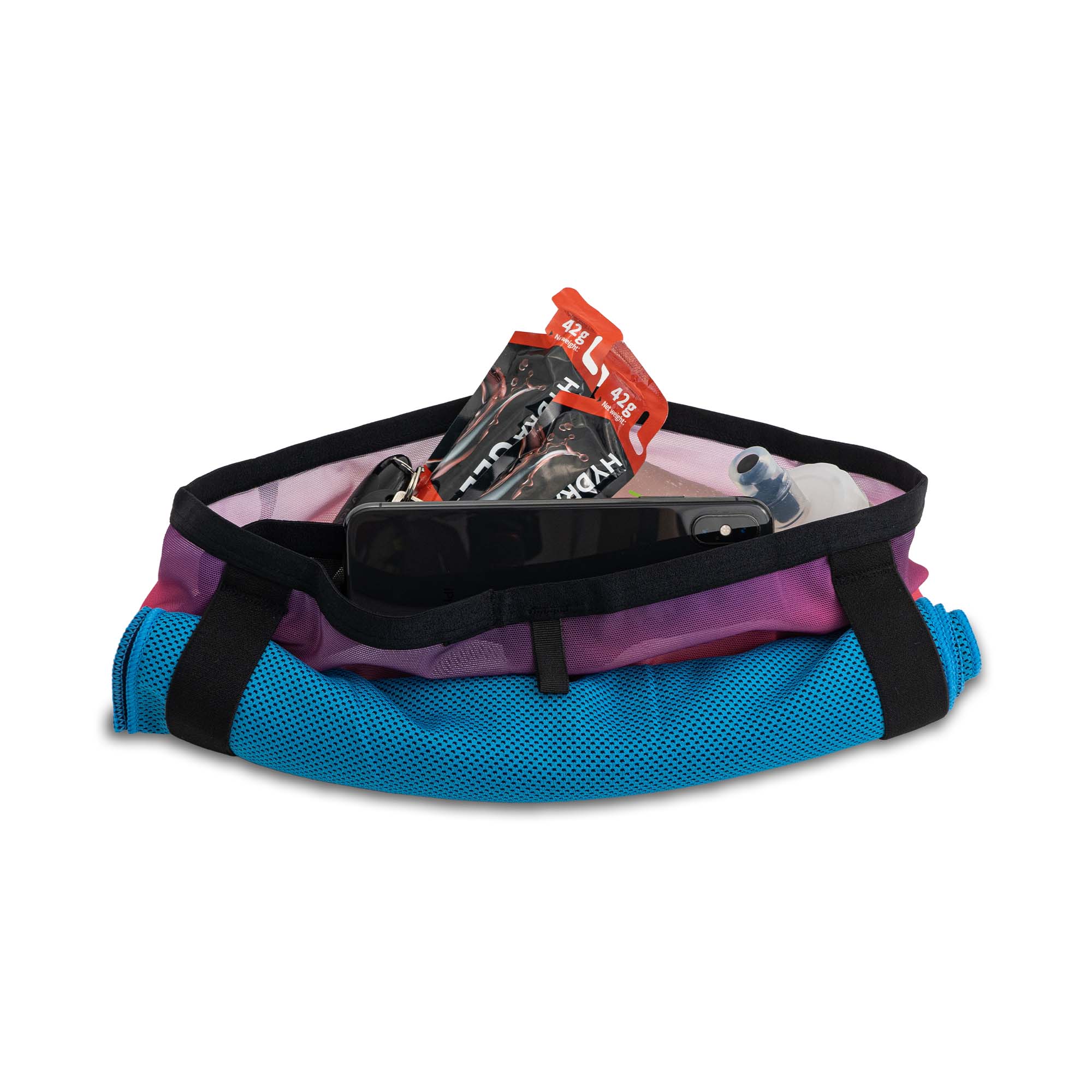 "SUNRISE"網質彈性超透氣貼身跑步腰帶腰包