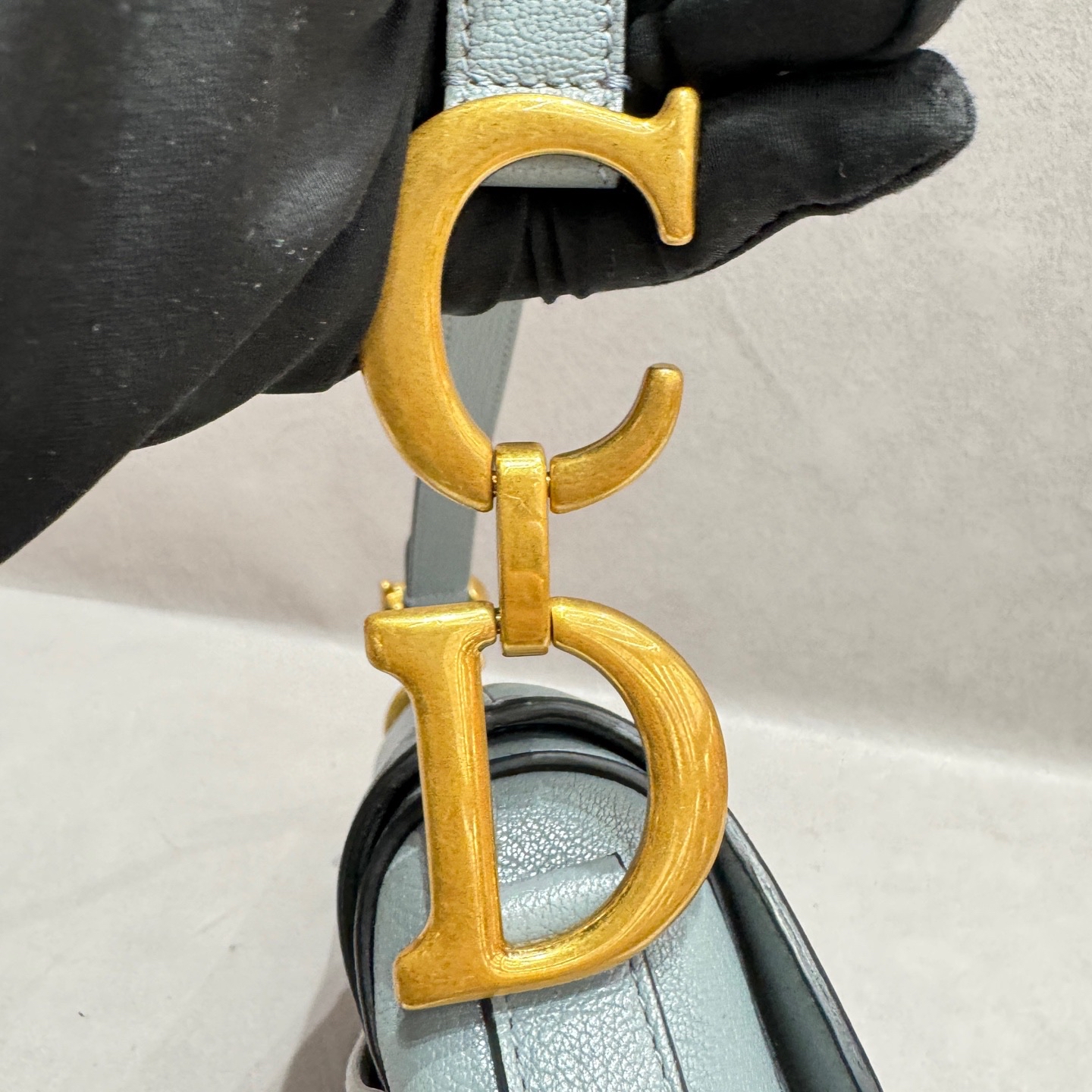 【預訂貨品】Dior全皮霧霾藍馬鞍包