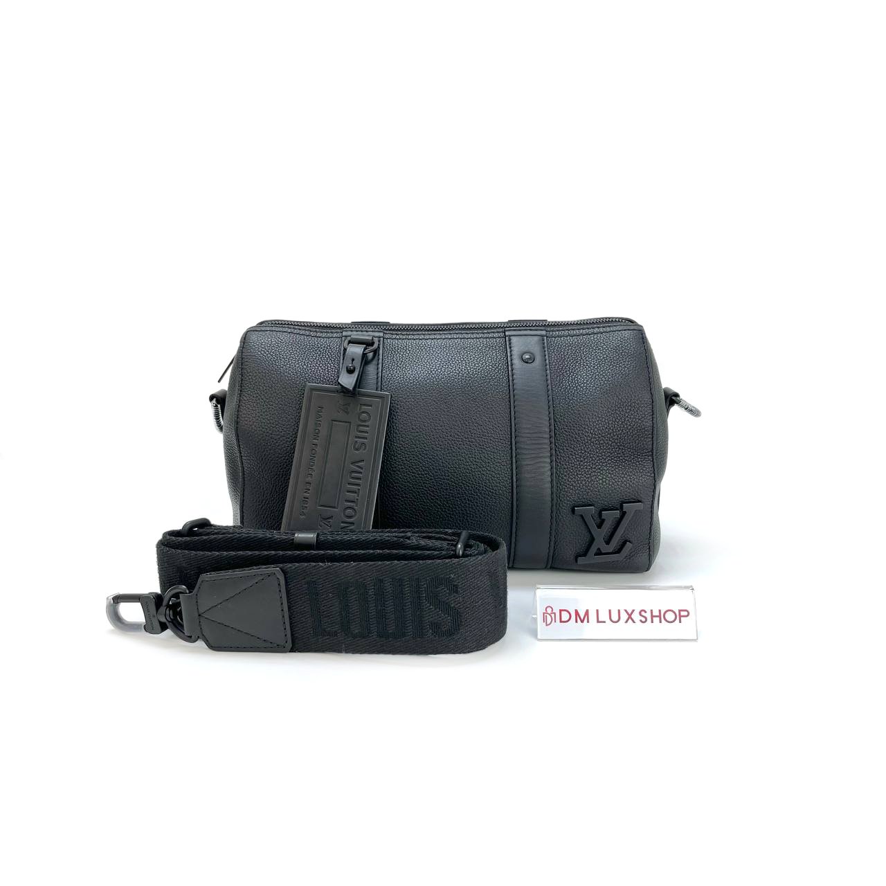 LV Black Aerogram City Keepall