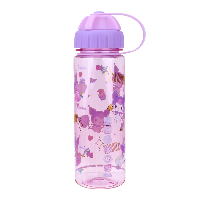 Kuromi 450ml BPA Free Water Bottle w/ 2 Openings Lid 膠水樽 (2開口設計)