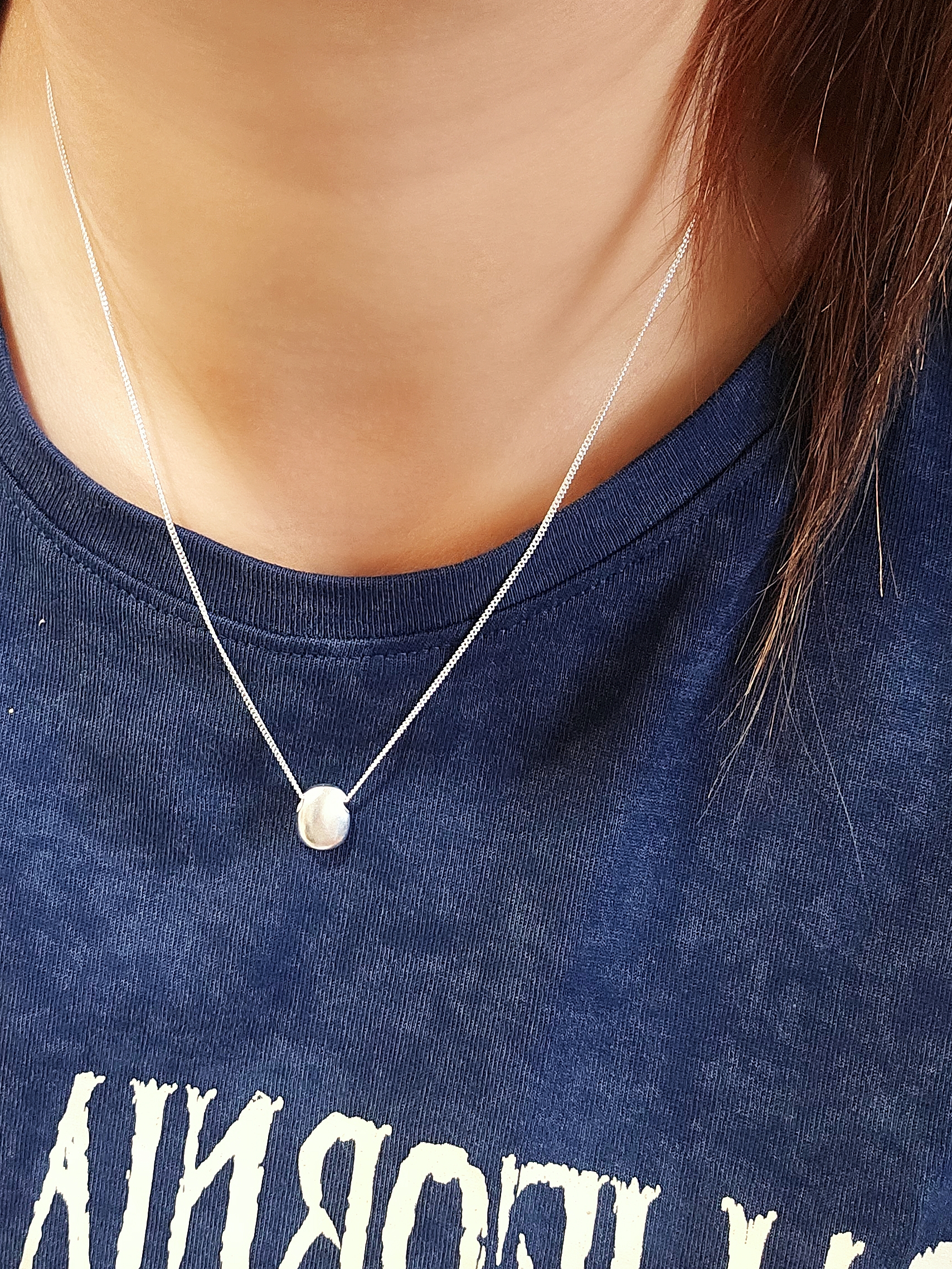 S925 -EN0125 Aurora Bean Necklaces