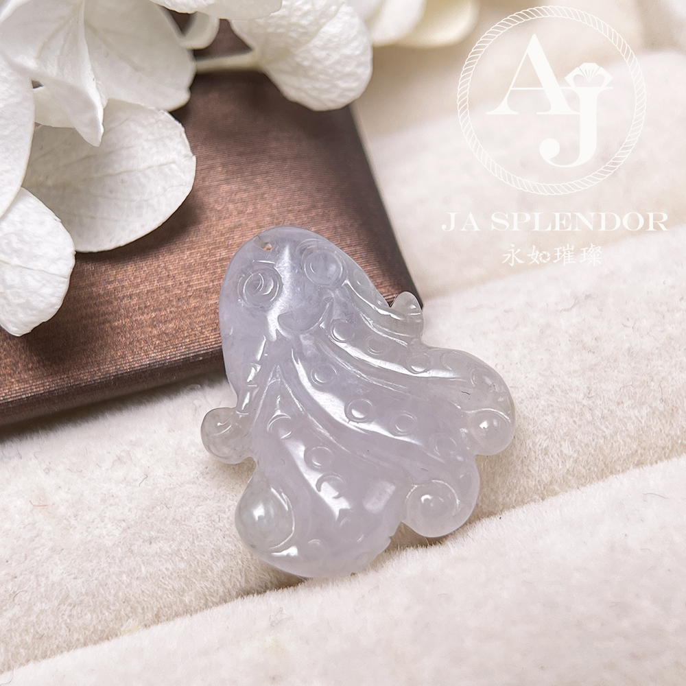 JN-3375 天然翡翠A玉-冰種八方來財八爪魚/章魚吊墜