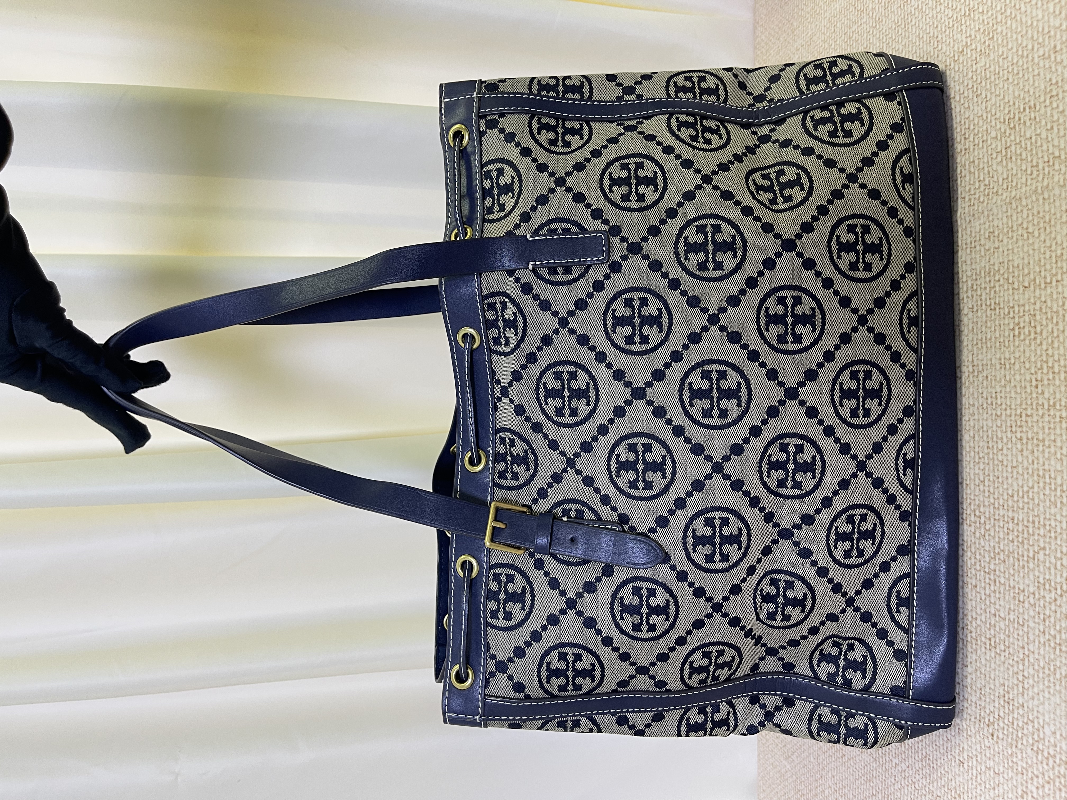 Pre-owned Tory Burch T Monogram Jacquard Tote / Product Code: 26030903