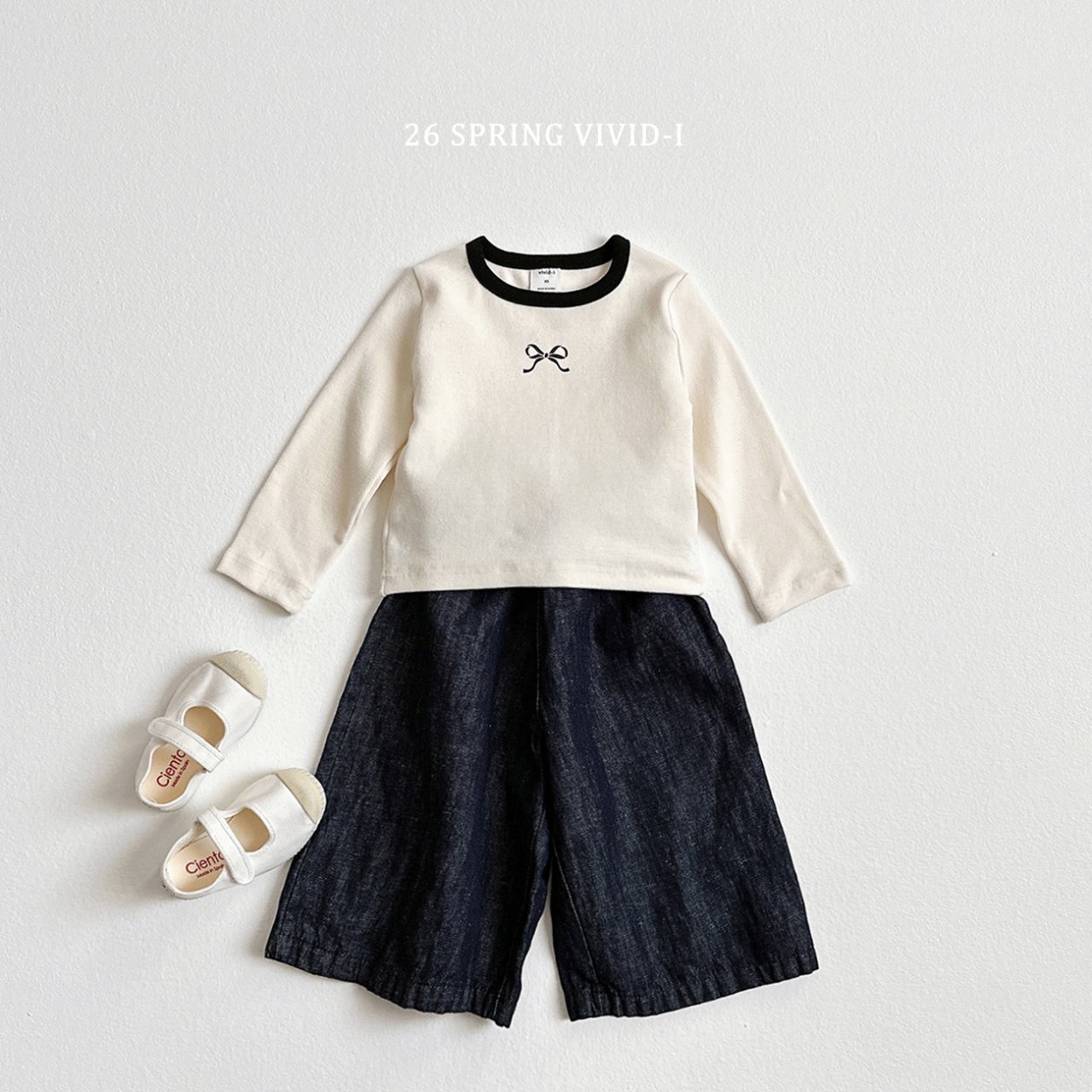 🌸預訂 韓國直送🌸🇰🇷VIVIDI兩色絲帶印花長袖上衣