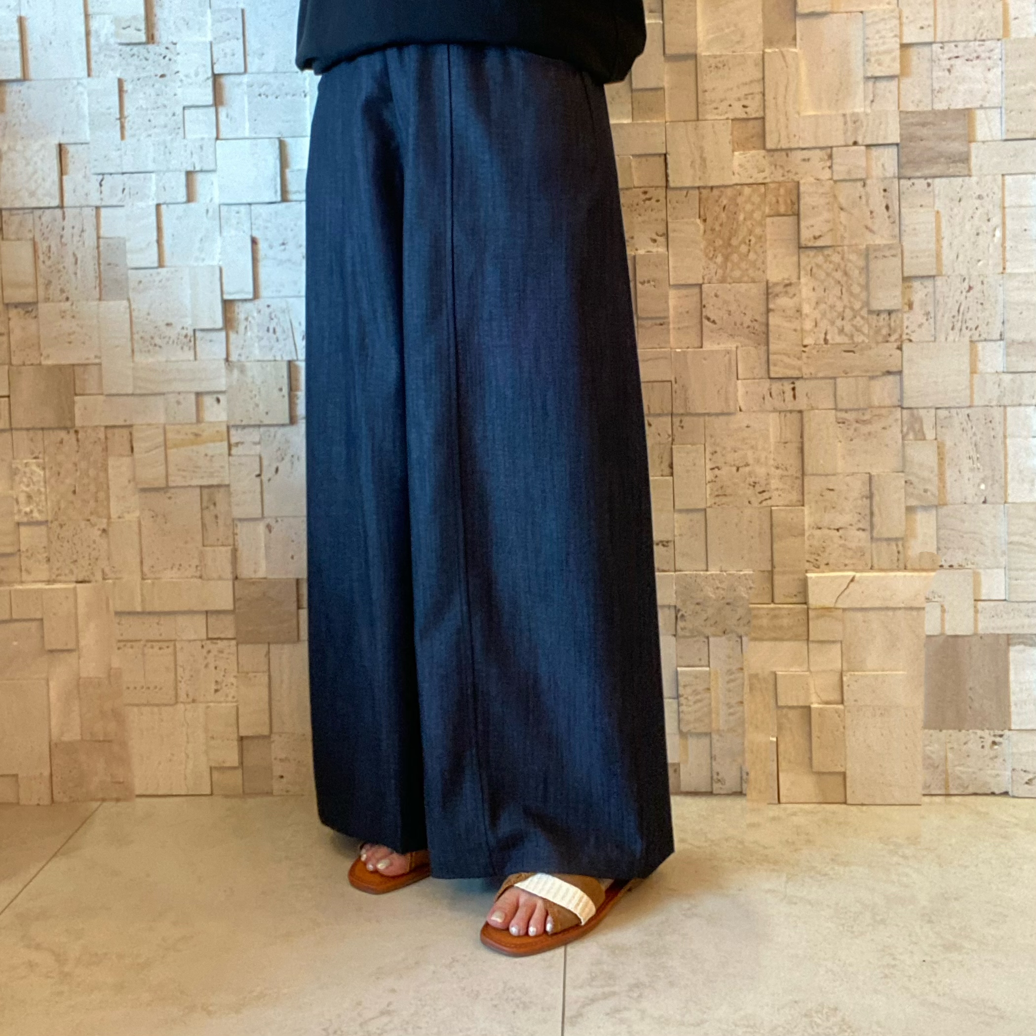 B00564 垂墜感闊腿褲