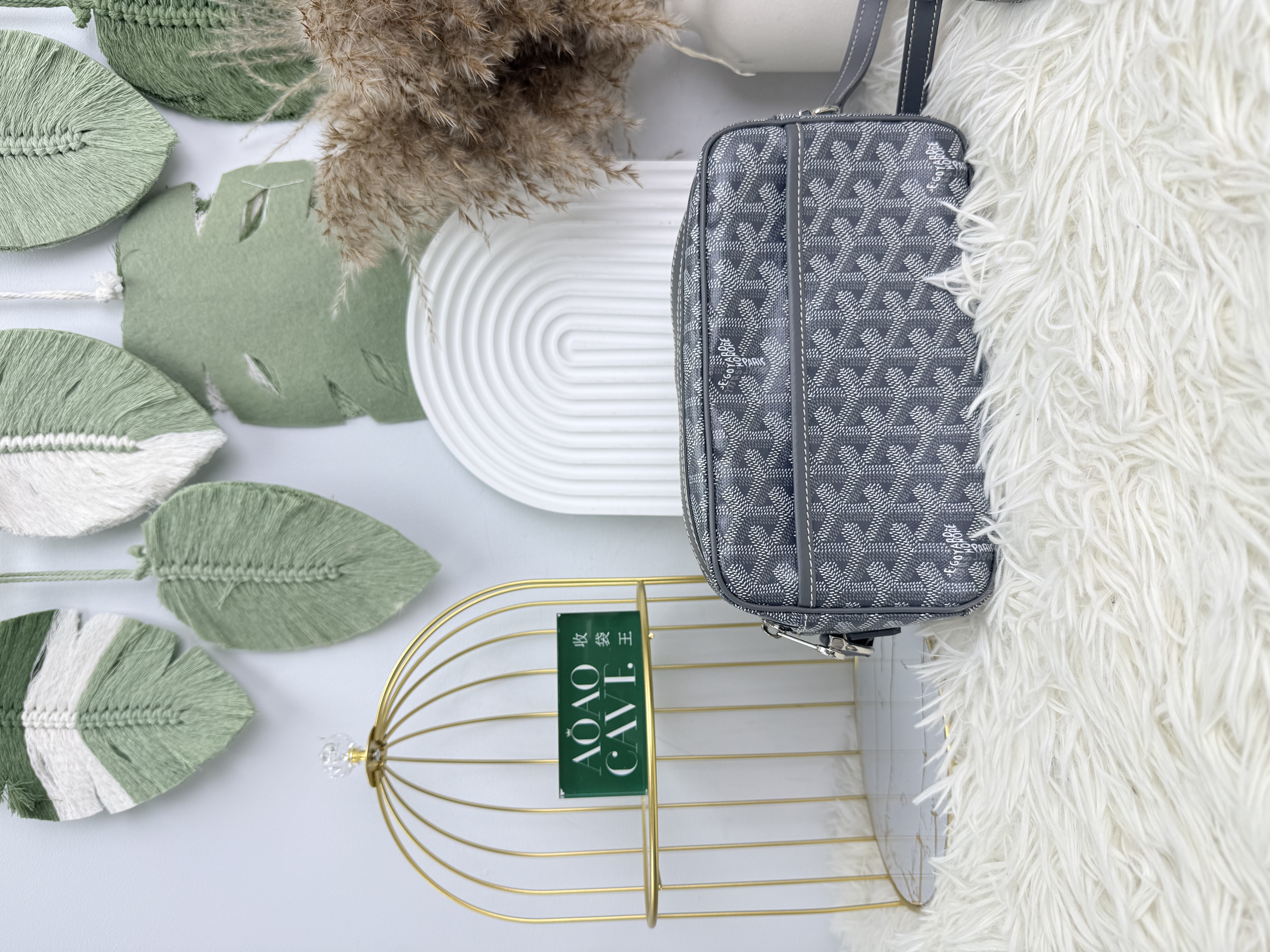 Goyard 👜 PRE OWNED 🛍️灰色老花相機包 2026專門店單 有塵袋 🩶 