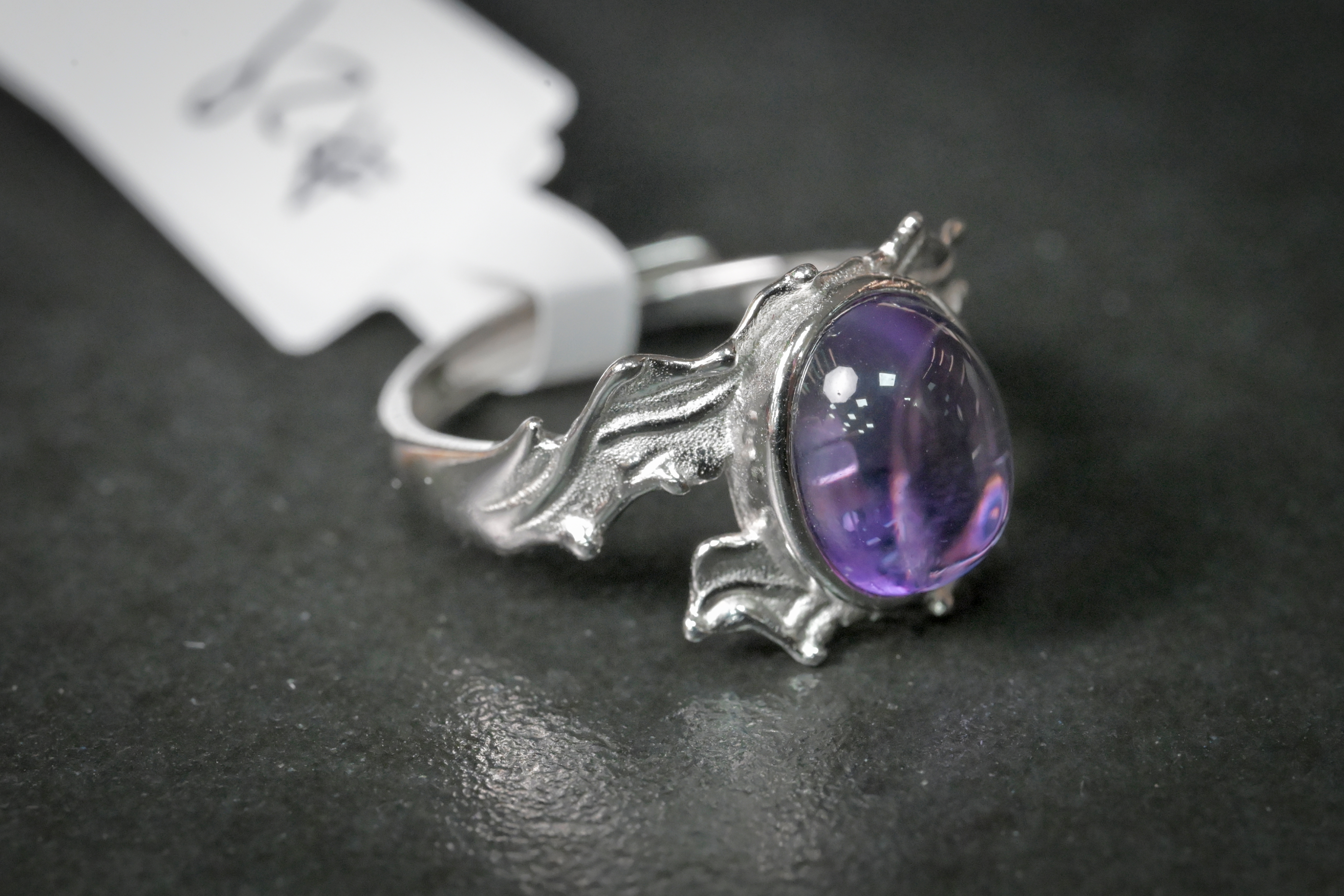 紫水晶純銀戒指 #029｜日信水晶 身心工房｜Amethyst Sterling Silver Ring #029