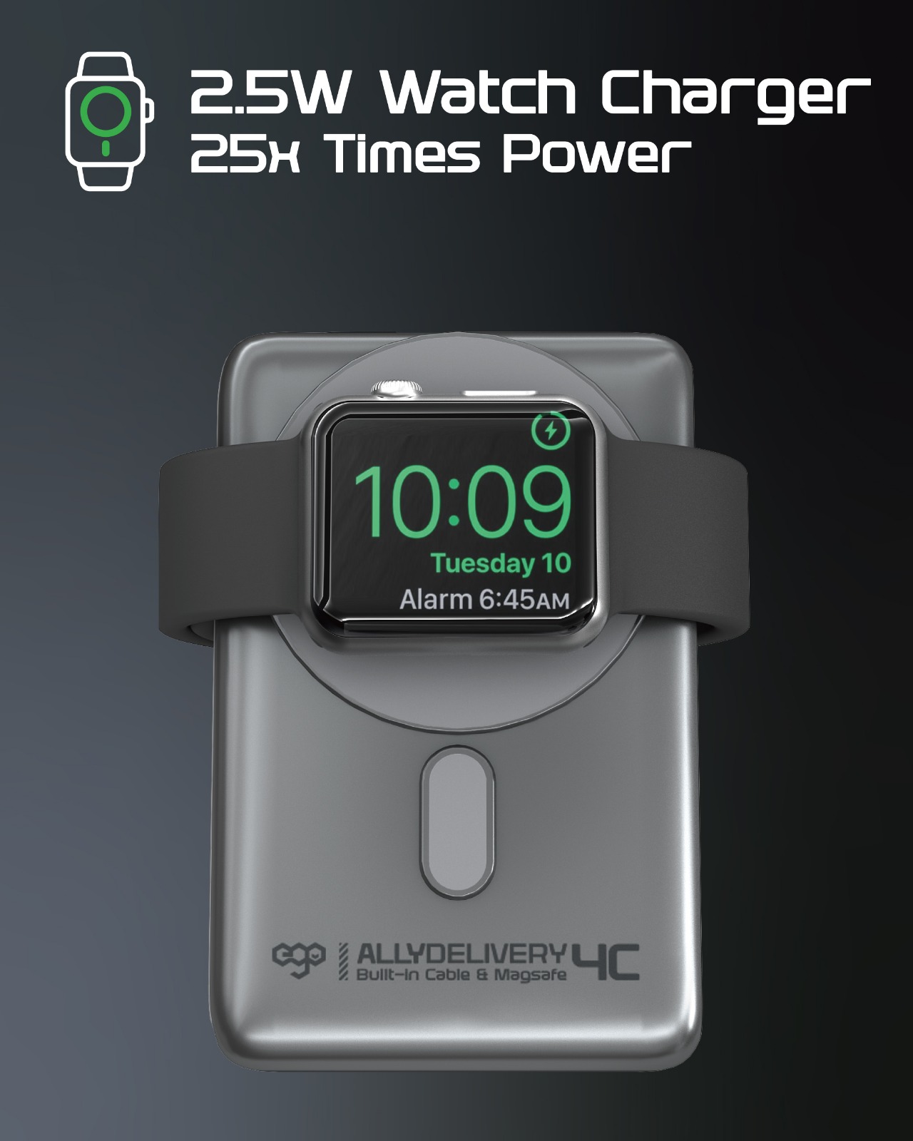 EGO ALLYDELIVERY 4C 10000mAh 多功能行動電源：內建 MagSafe、iWatch 充電、22.5W 快充線